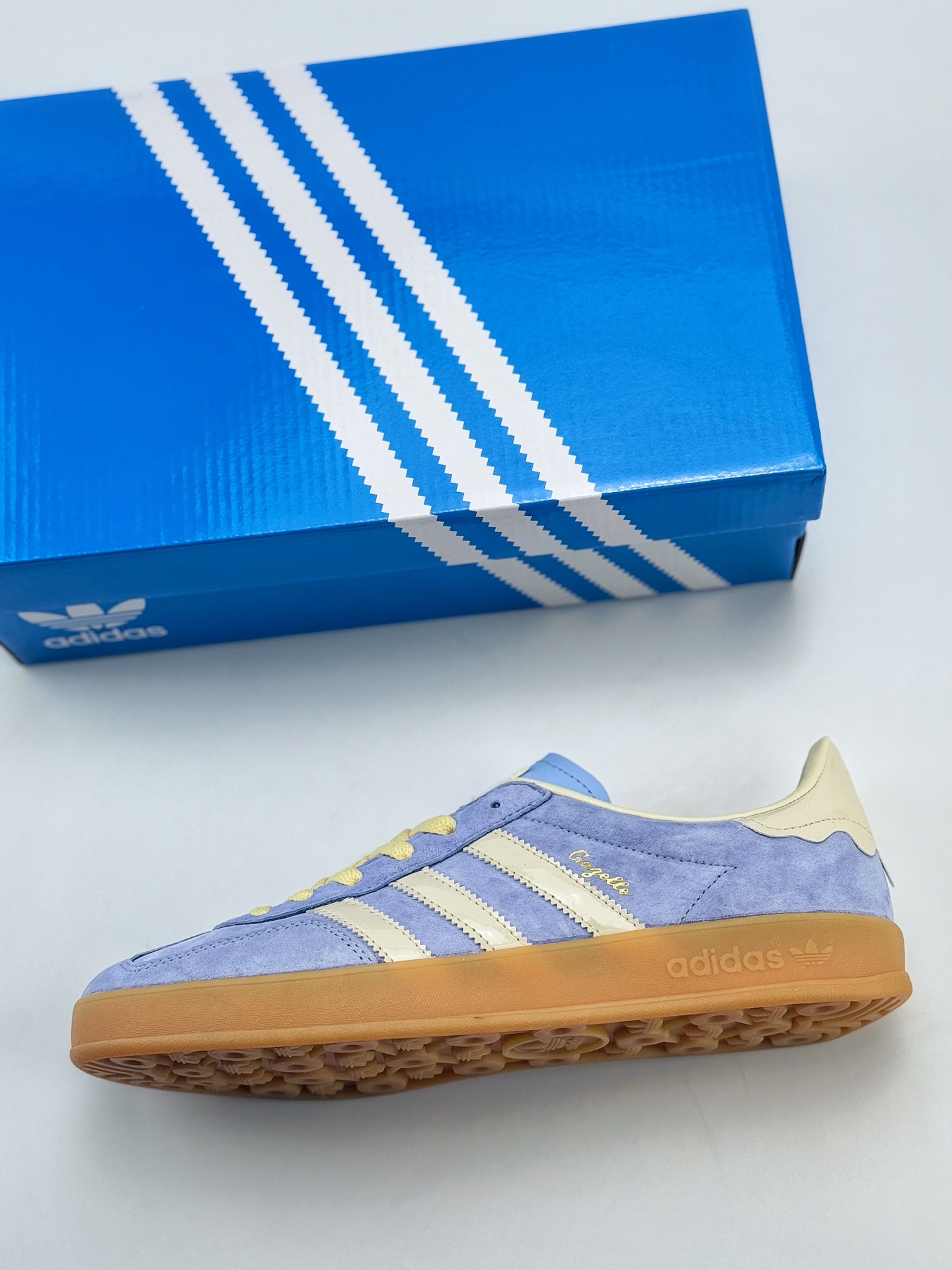 adidas Originals Gazelle INdoor 紫 三叶草休闲防滑耐磨低帮板鞋  JR8029