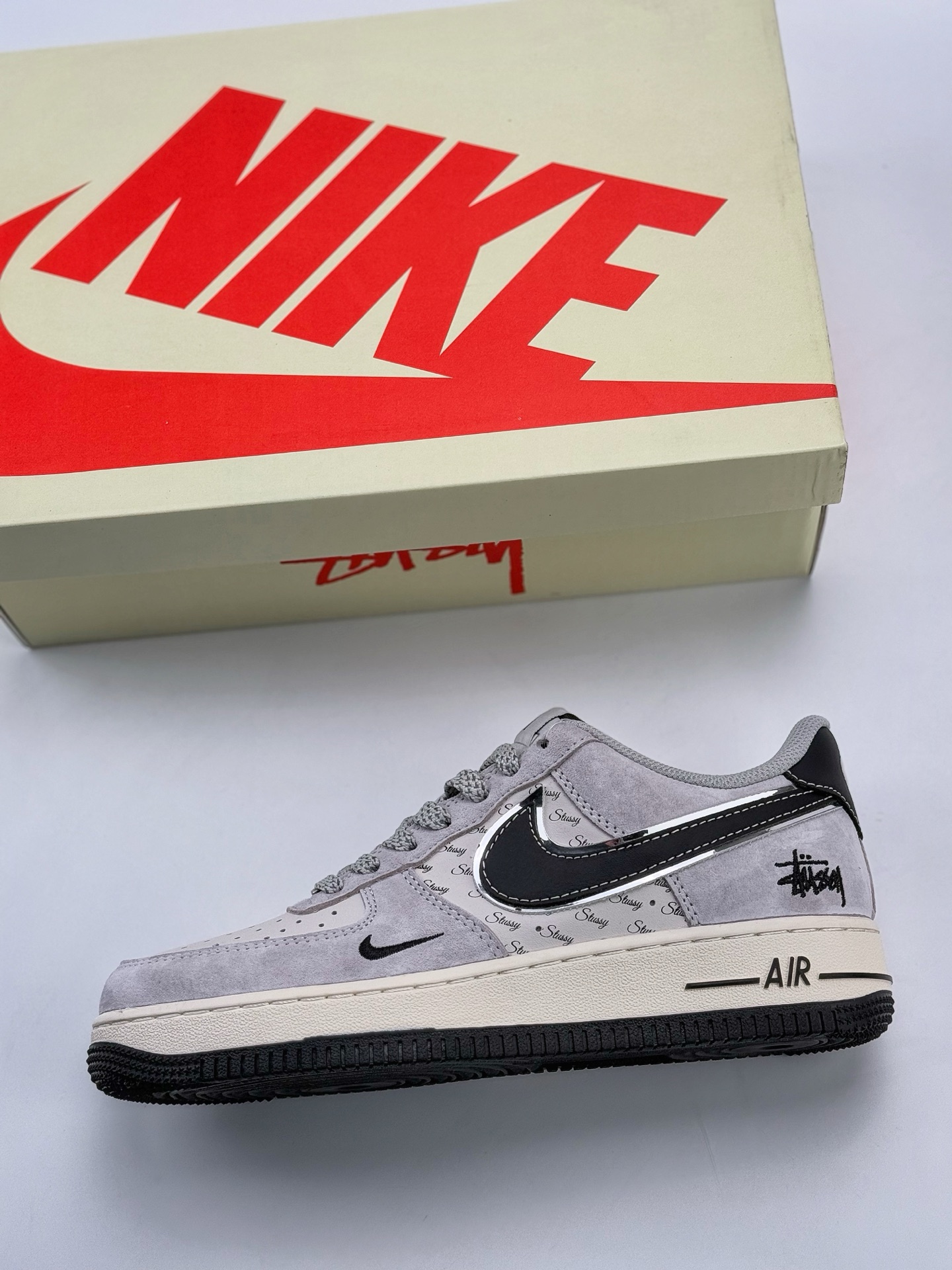 Nike Air Force 1 Low 07 x Stussy 灰黑小钩满天星  XZ6188-912