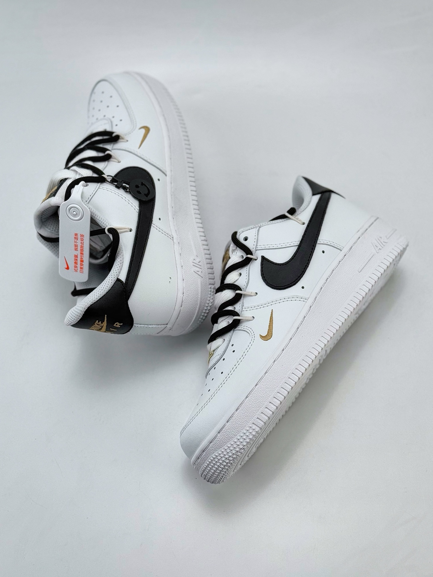 Nike Air Force 1 Low 07 白黑金小钩绑带 CZ0210-102