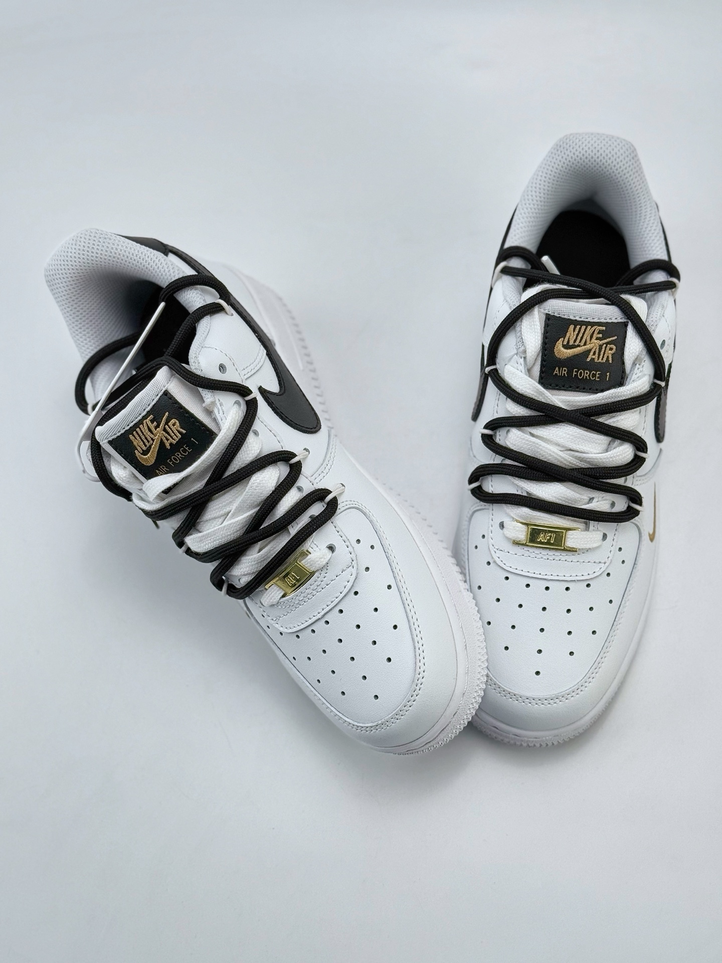 Nike Air Force 1 Low 07 白黑金小钩绑带 CZ0210-102