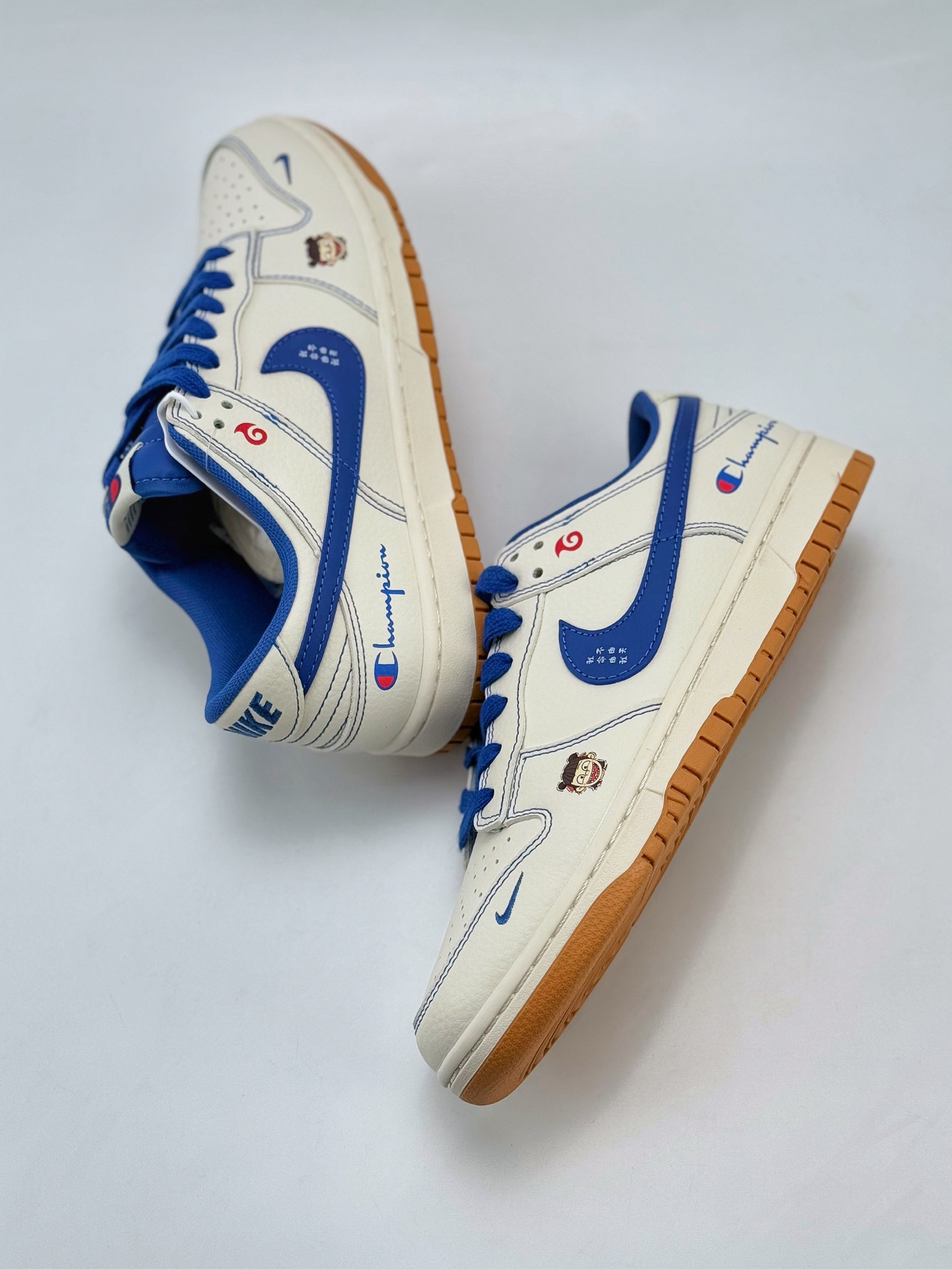 Nike SB Dunk Low x Champion 奶白蓝小钩 哪吒涂鸦  XX2419-019