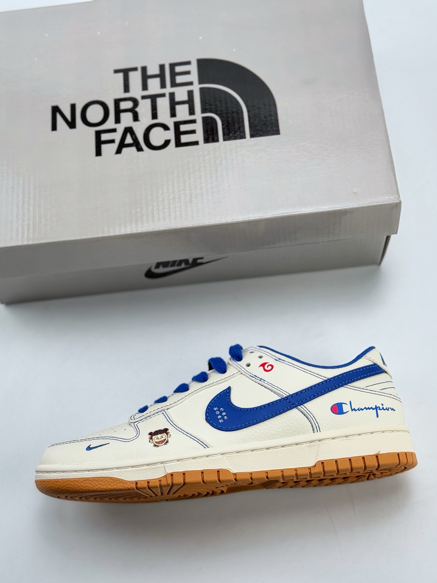 Nike SB Dunk Low x Champion 奶白蓝小钩 哪吒涂鸦  XX2419-019