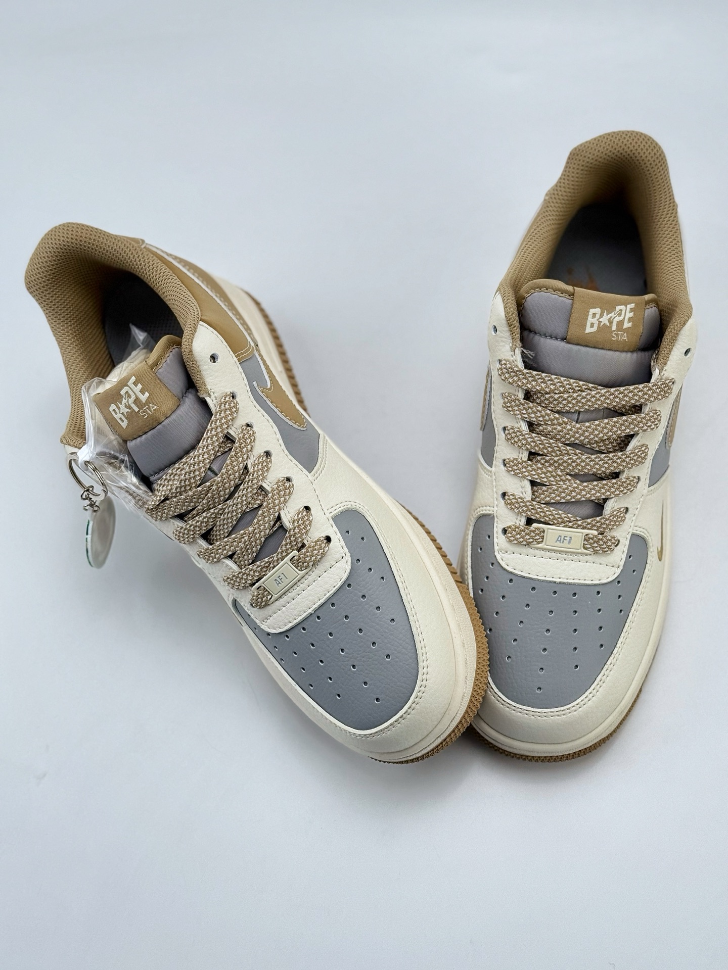 Nike Air Force 1 Low 07 x BAPE 白灰黄小钩满天星 BB6566-208