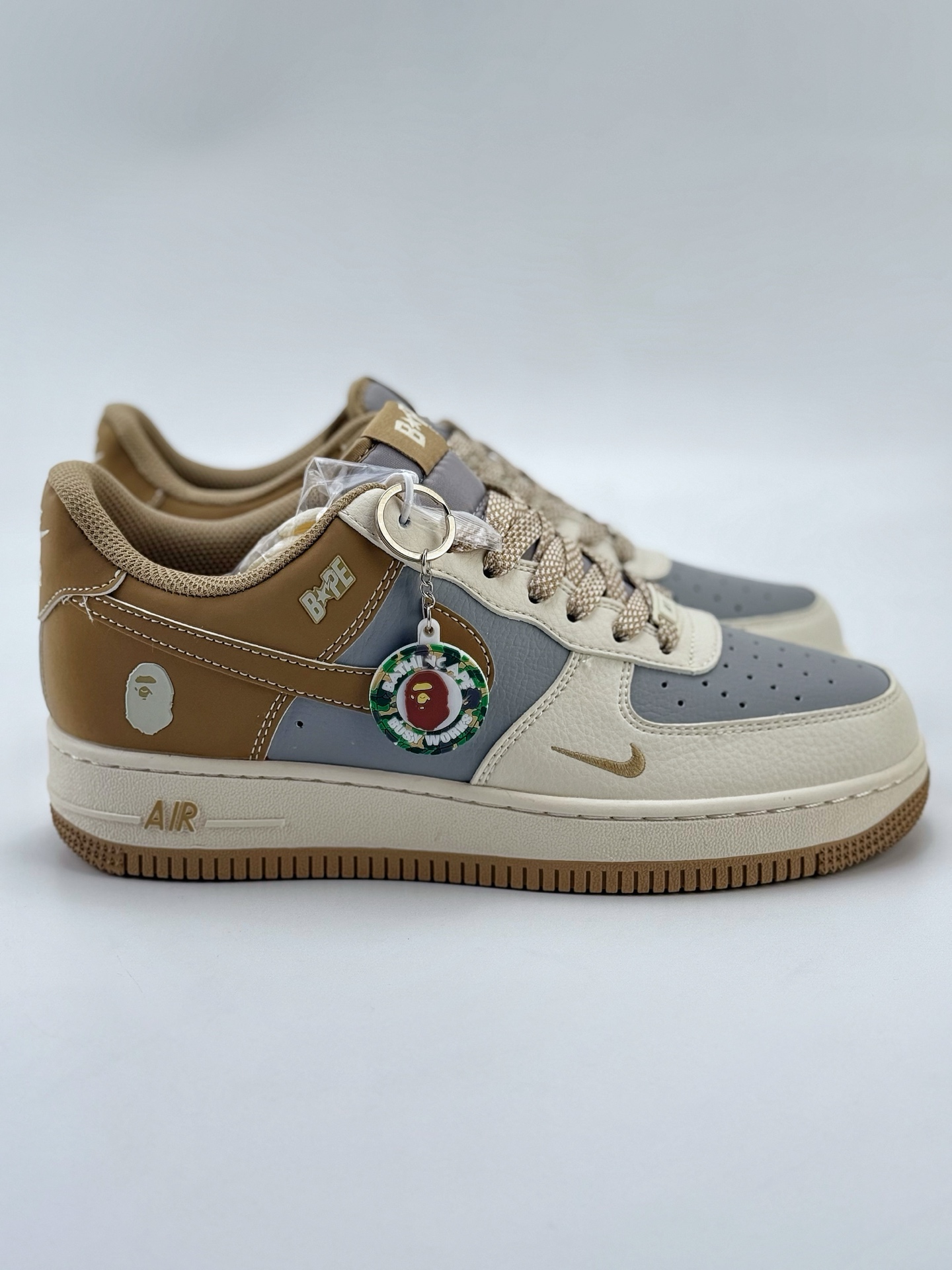 Nike Air Force 1 Low 07 x BAPE 白灰黄小钩满天星 BB6566-208