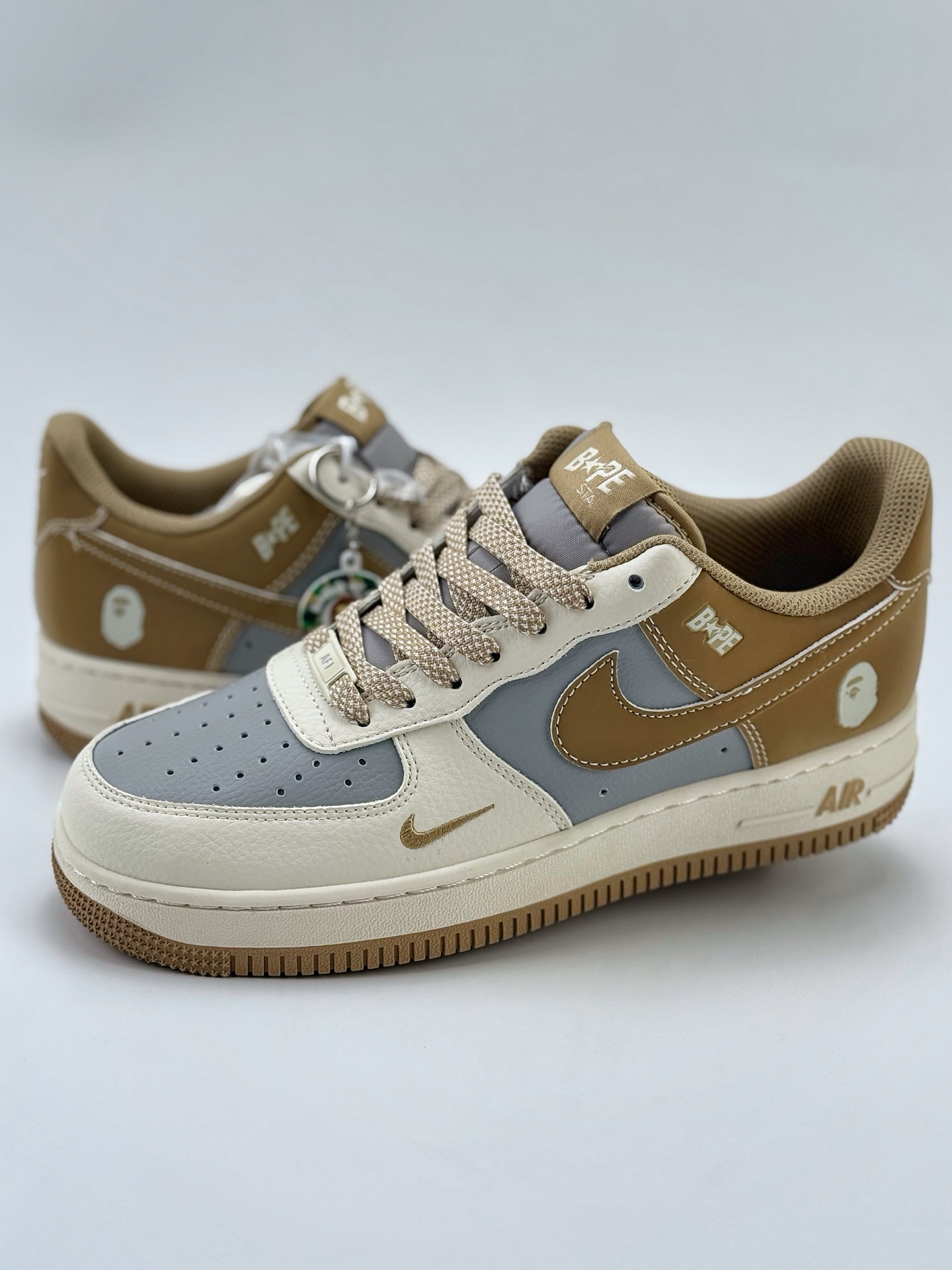 Nike Air Force 1 Low 07 x BAPE 白灰黄小钩满天星 BB6566-208