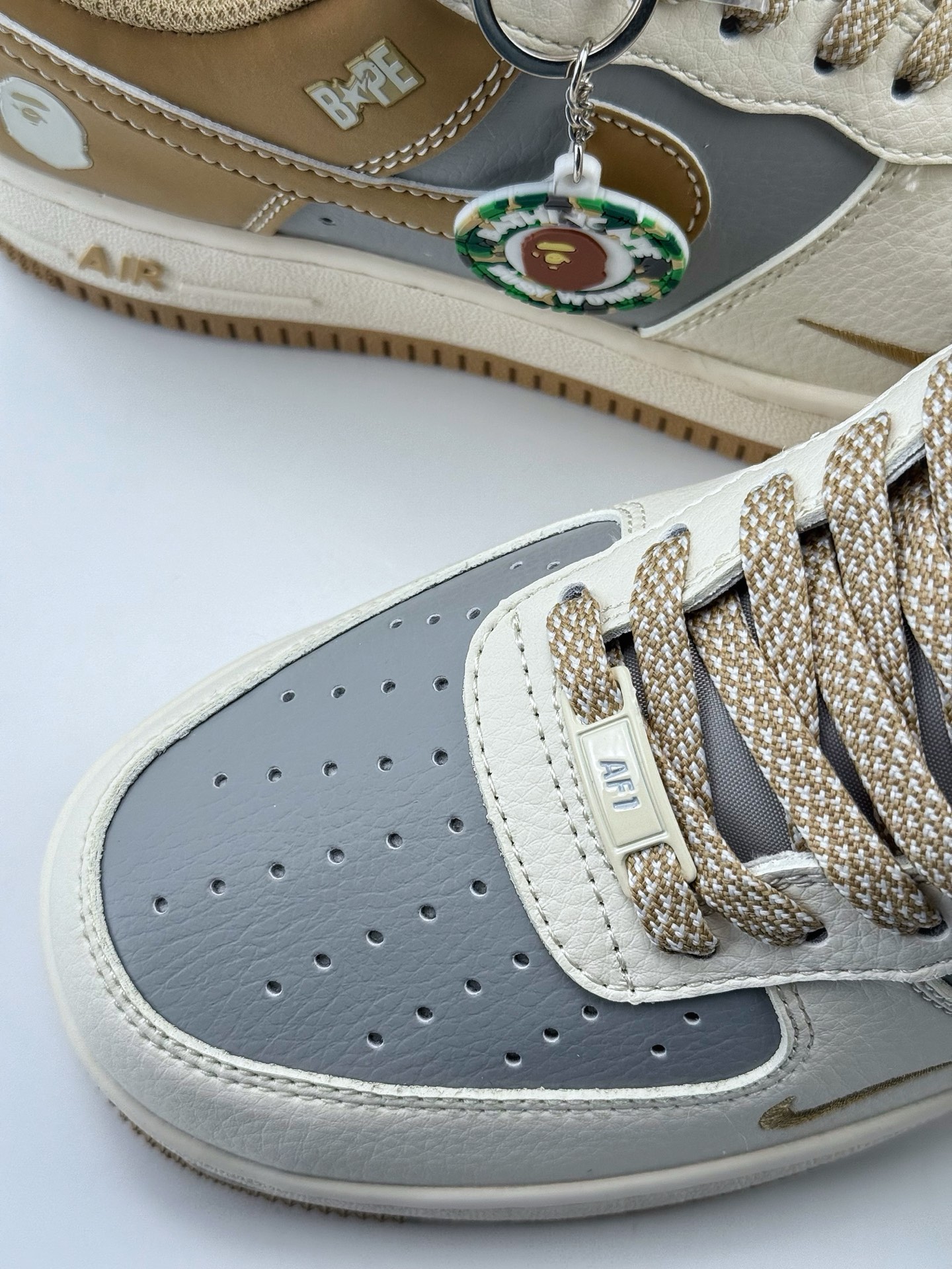 Nike Air Force 1 Low 07 x BAPE 白灰黄小钩满天星 BB6566-208