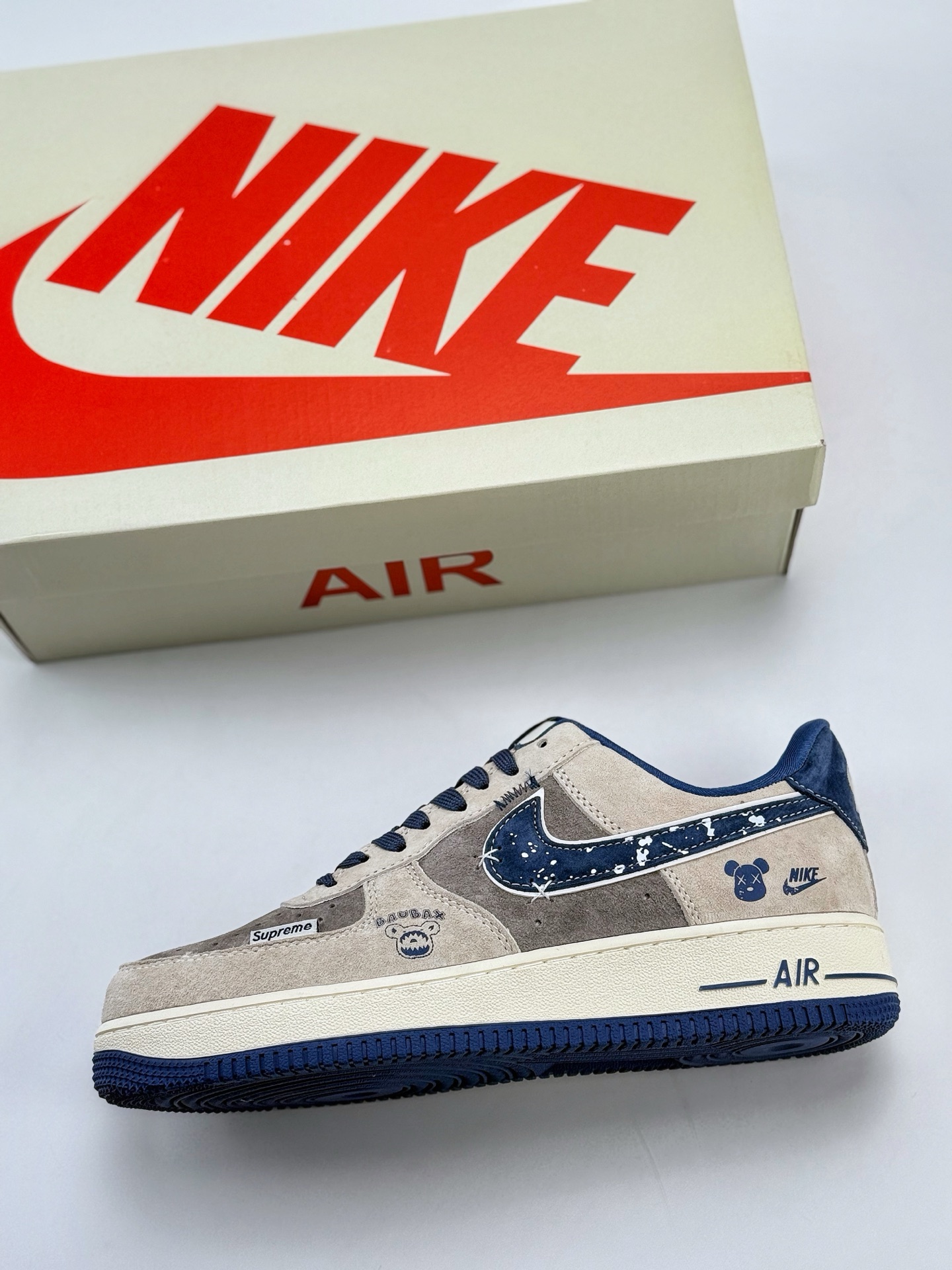 Nike Air Force 1 Low 07 x Supreme x GUCCI 灰蓝  KK1988-053