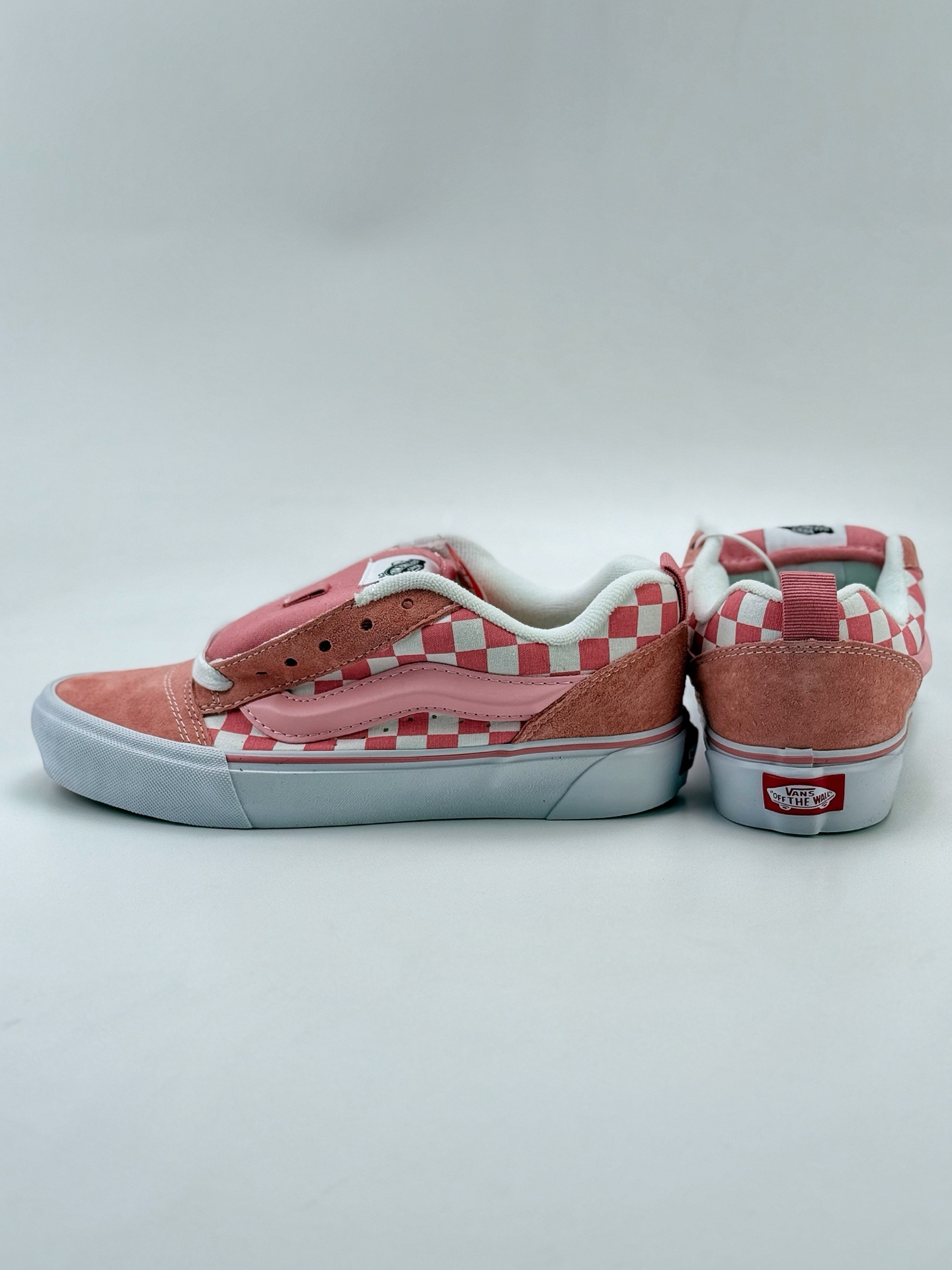 Vans Knu Skool 少女粉格面包鞋 春季必备单款新色