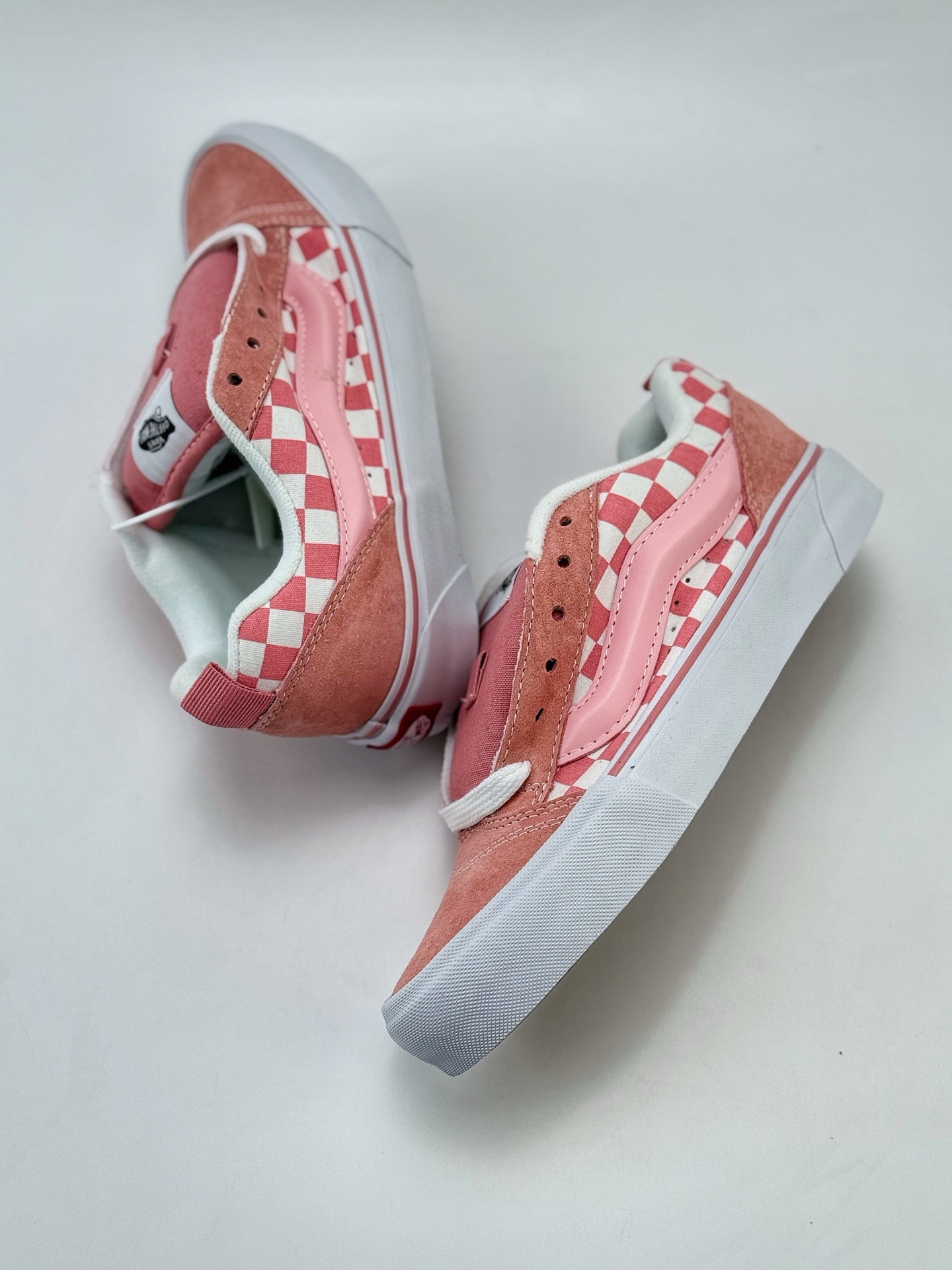 Vans Knu Skool 少女粉格面包鞋 春季必备单款新色
