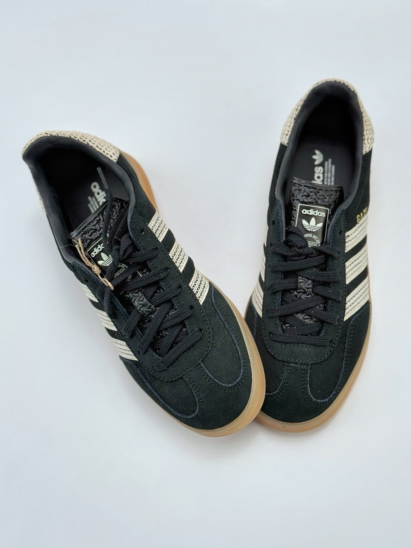adidas Originals Gazelle INdoor 黑 三叶草休闲防滑耐磨低帮板鞋 JI2755
