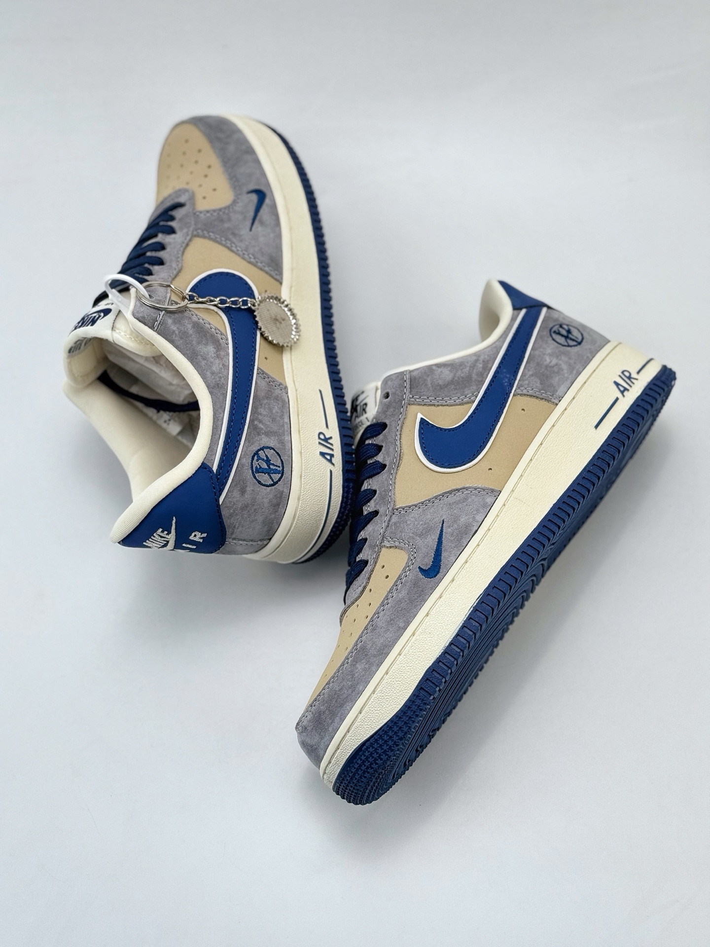 Nike Air Force 1 Low 07 x Vlone 灰棕蓝小钩  KK1988-045