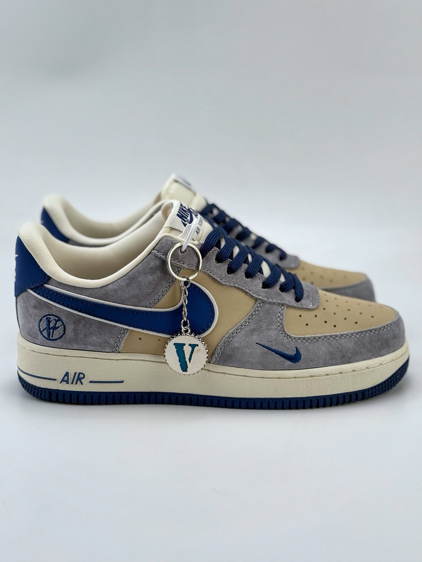 Nike Air Force 1 Low 07 x Vlone 灰棕蓝小钩  KK1988-045