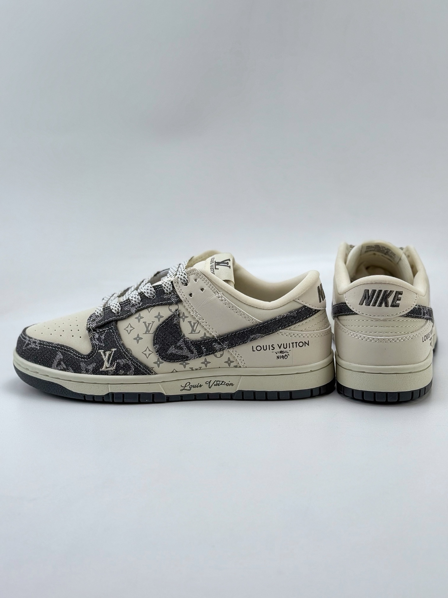 280 Nike SB Dunk Low x Louis Vuitton 白黑牛仔布满天星  CH8311-236