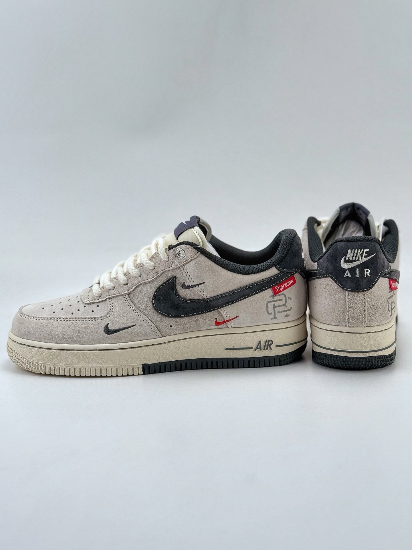 Nike Air Force 1 Low 07 x Reigning Champ x Supreme 白灰三小钩 SJ6698-022