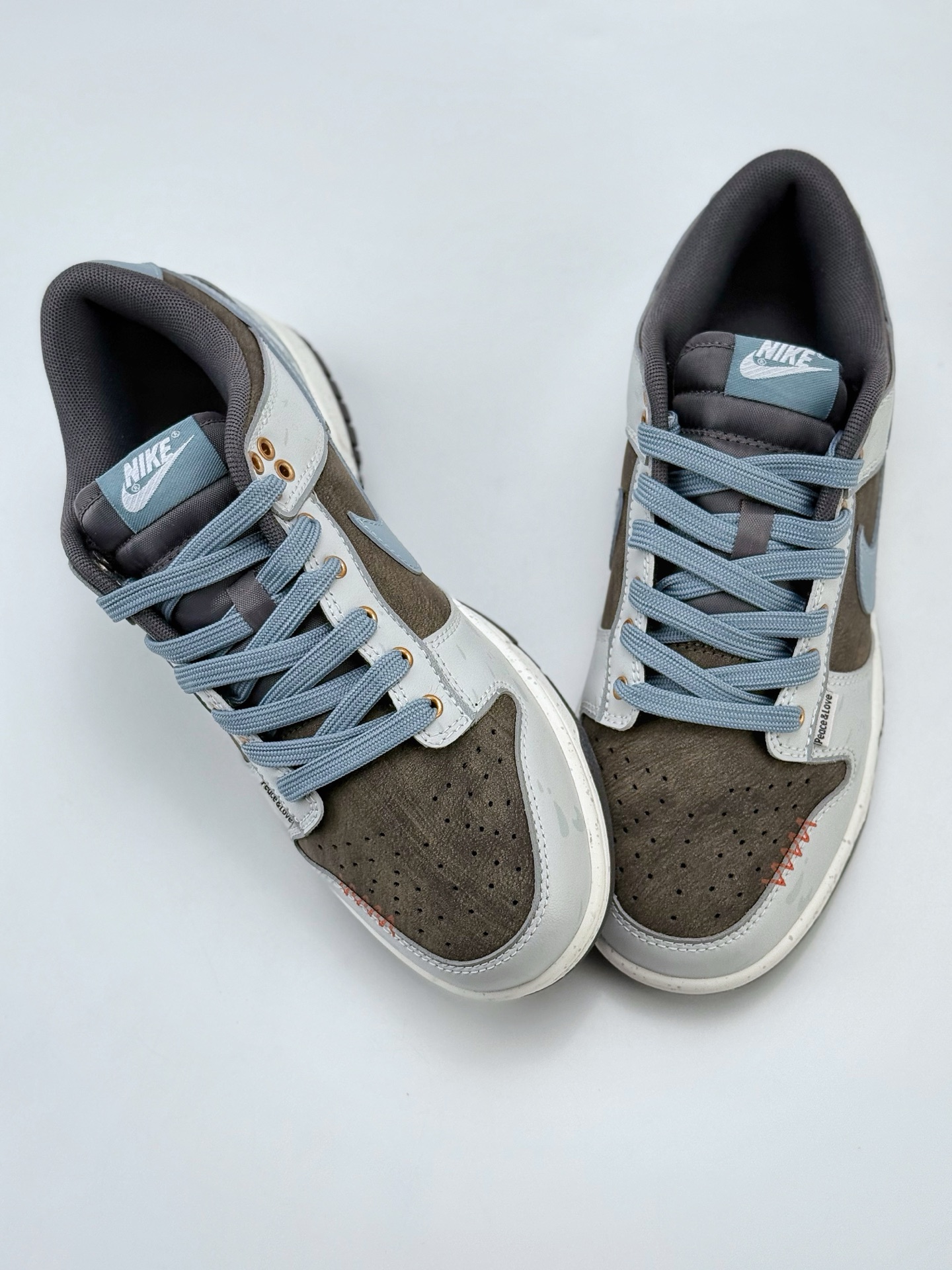 Nike SB Dunk Low 爱与和平 灰棕 复古做旧  GB1220-010