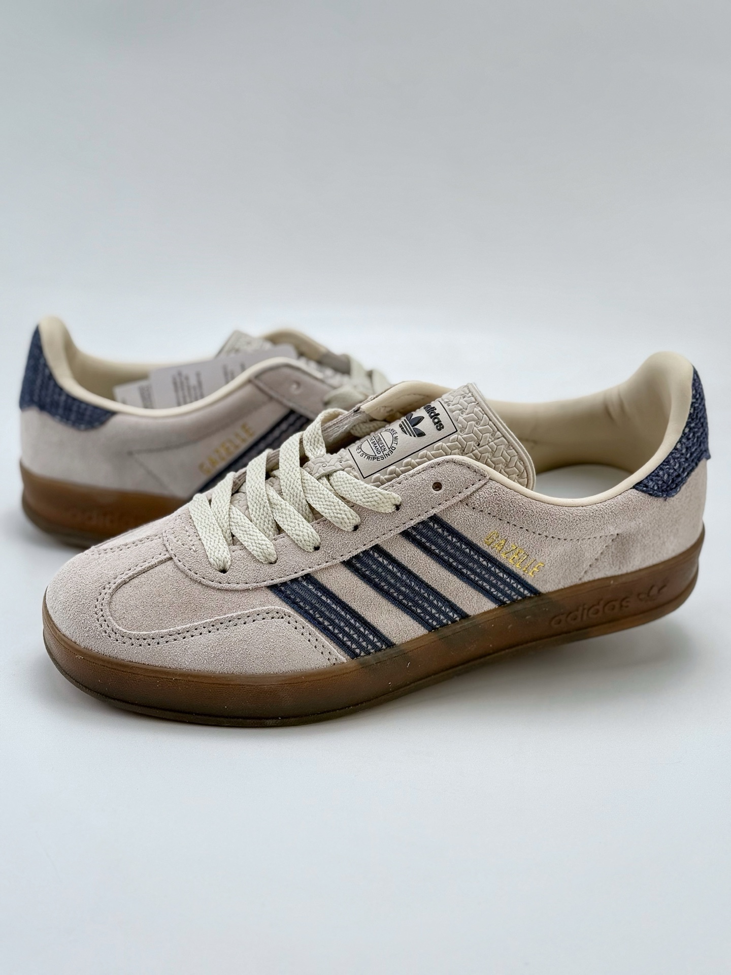 160 adidas Originals Gazelle INdoor 灰蓝 三叶草休闲防滑耐磨低帮板鞋  JR3381