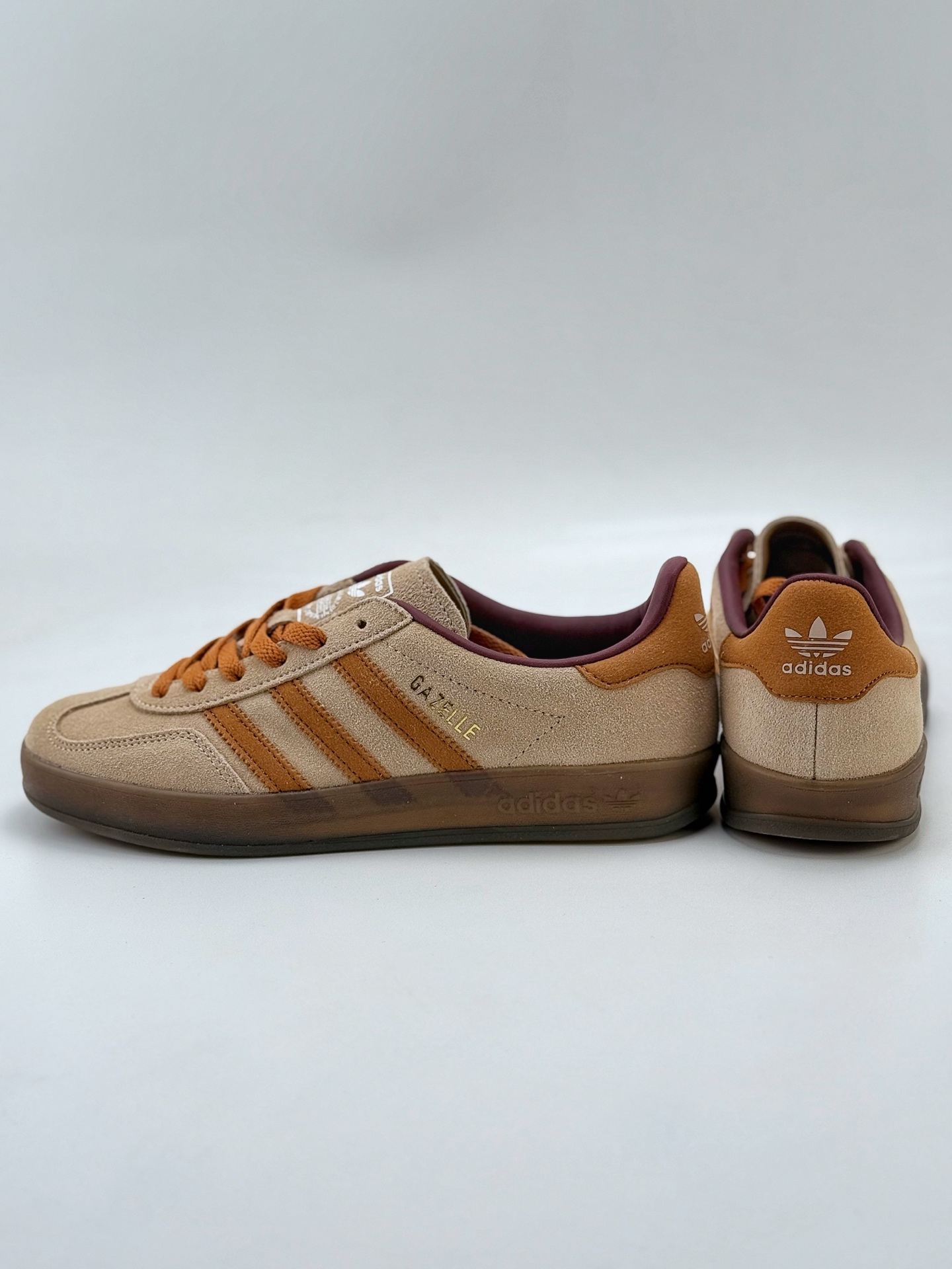 adidas Originals Gazelle INdoor 黄棕 三叶草休闲防滑耐磨低帮板鞋  JH5412