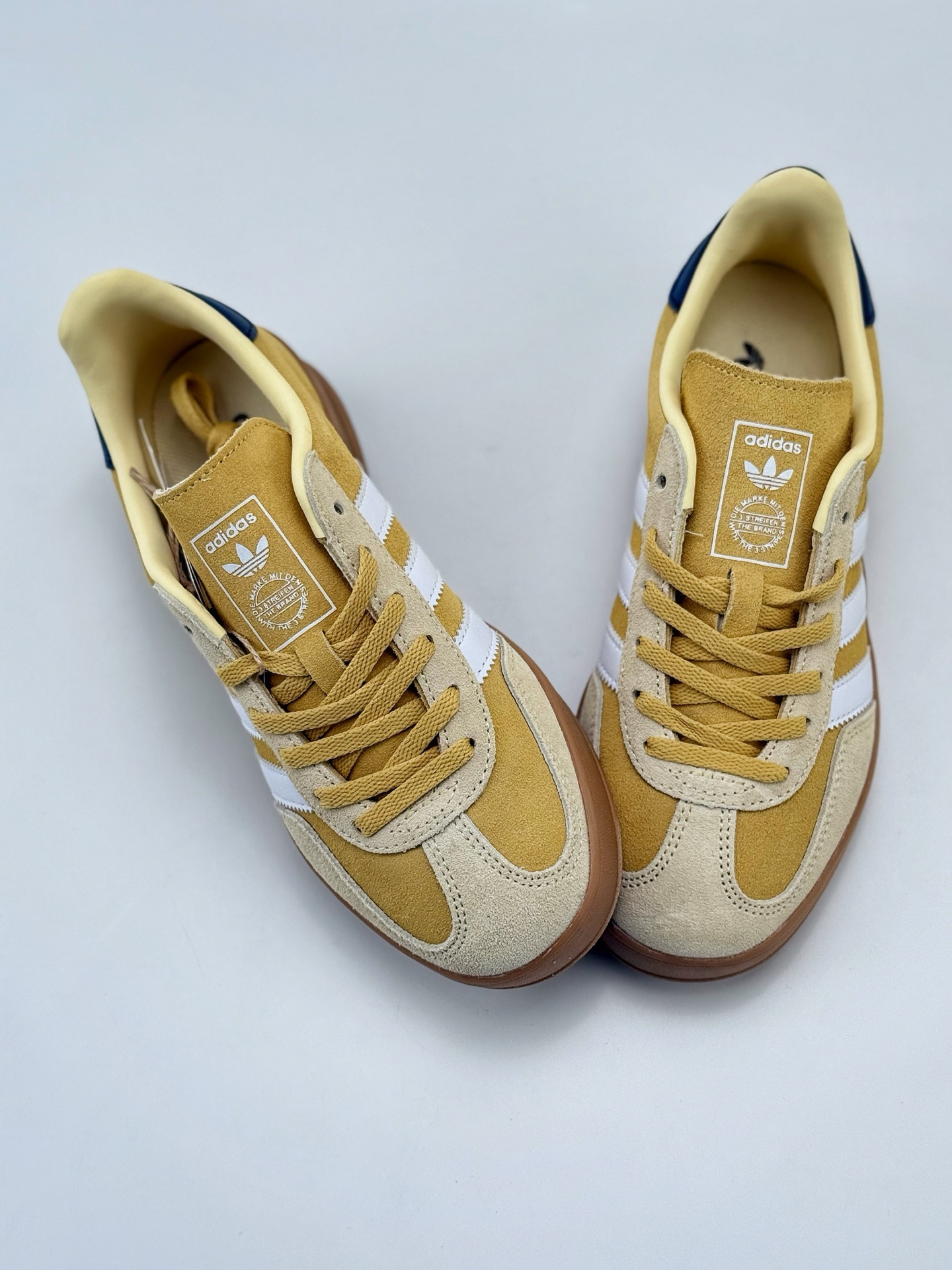 160 adidas Originals Gazelle INdoor 黄棕 三叶草休闲防滑耐磨低帮板鞋  JI3523