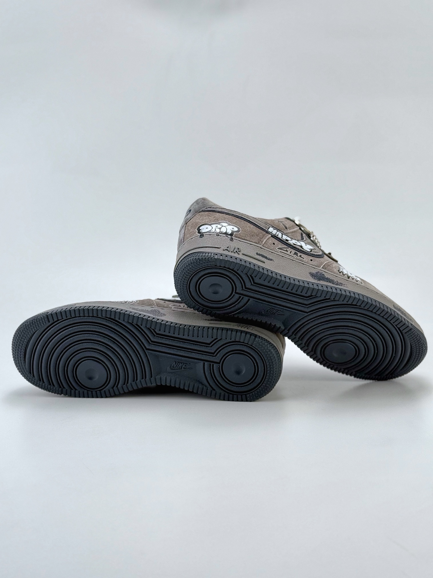 260 Nike Air Force 1 Low 07 幽灵 灰蓝涂鸦  CD1221-806