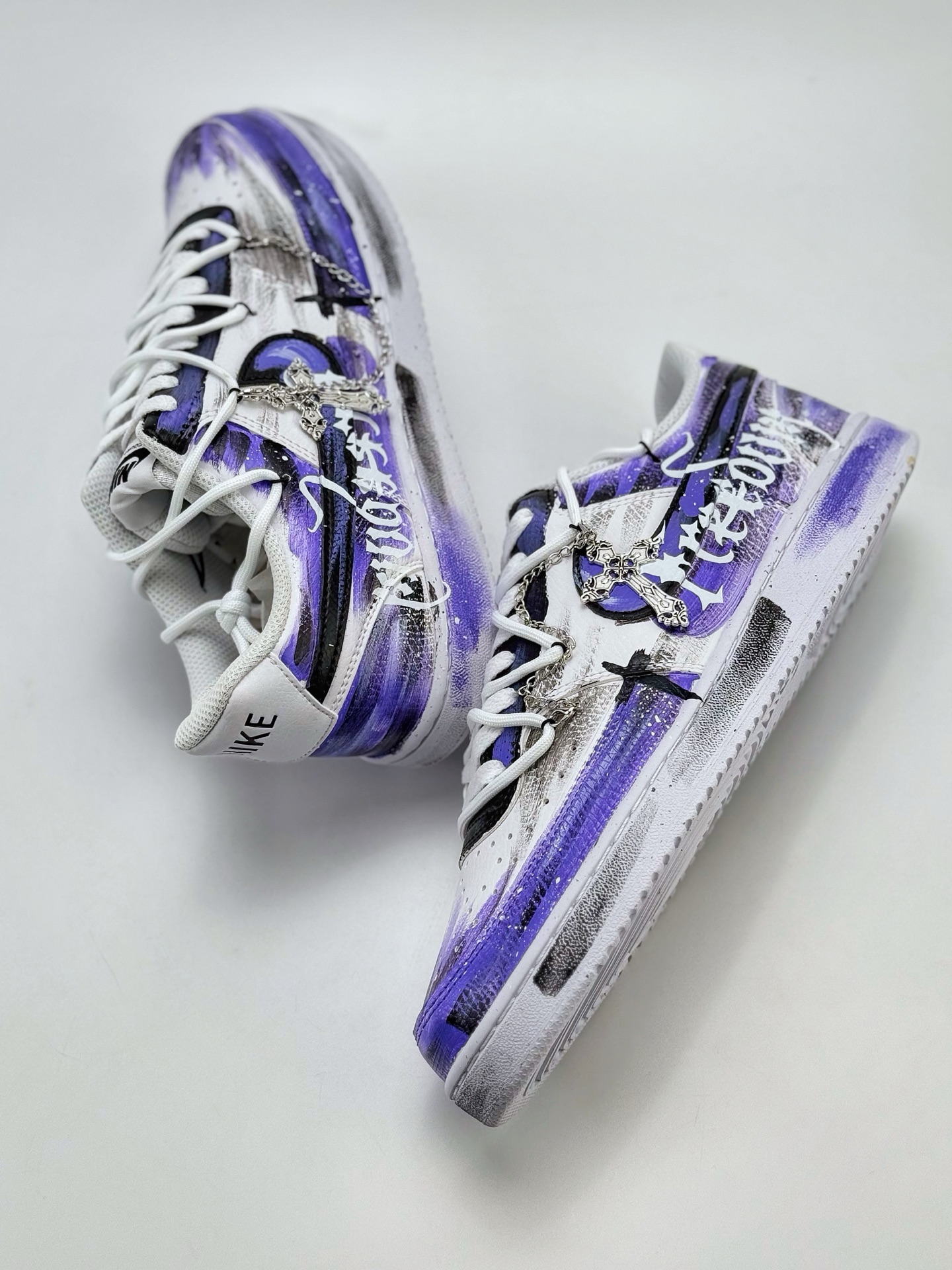 Nike Court Vision Low 机械魔灵 暮光魅影 涂鸦哥特风 白紫绑带 休闲运动板鞋 DH2978-022