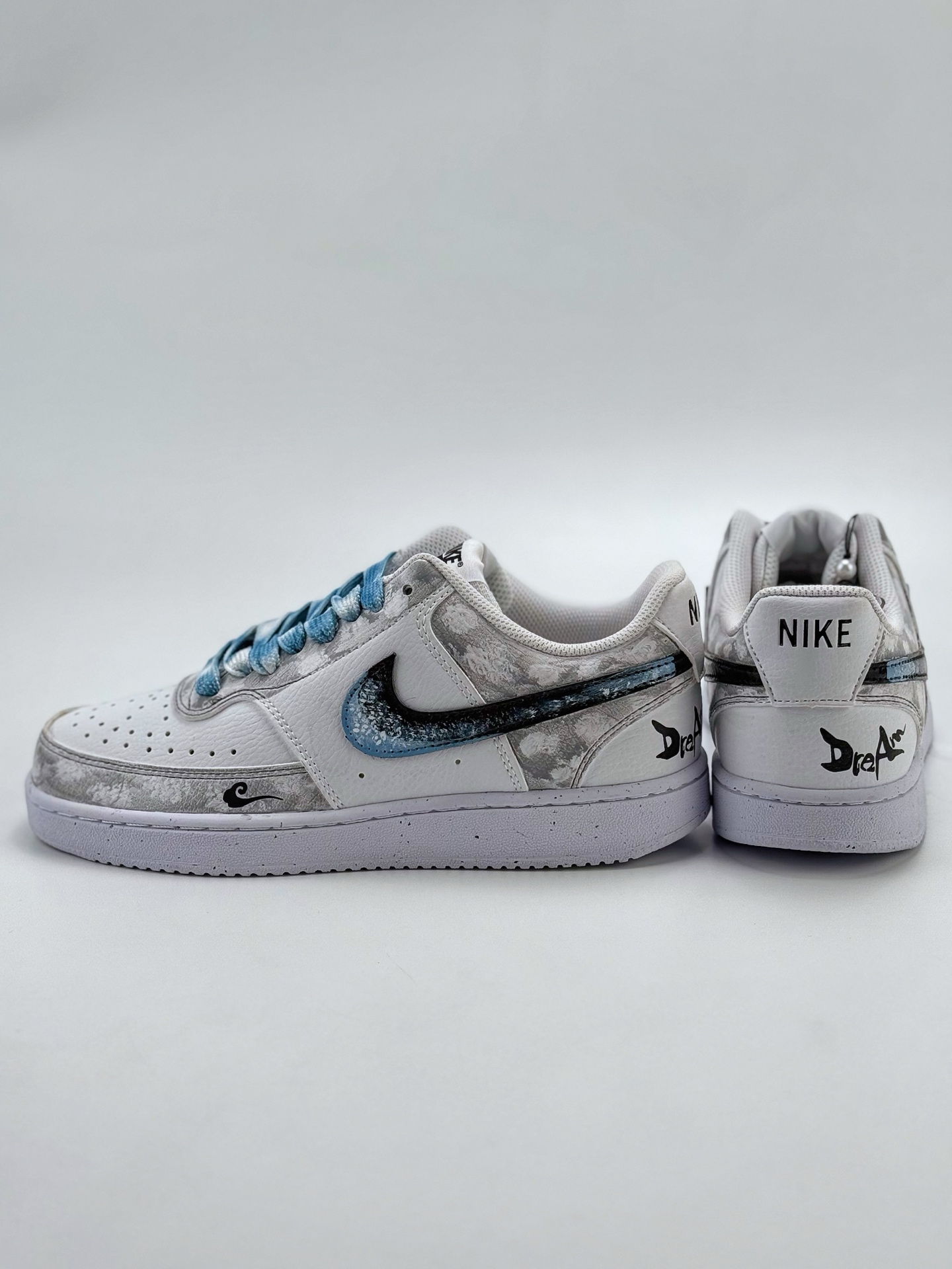Nike Court Vision Low 浮生若梦 白灰泼墨 休闲运动板鞋  DH2978-033