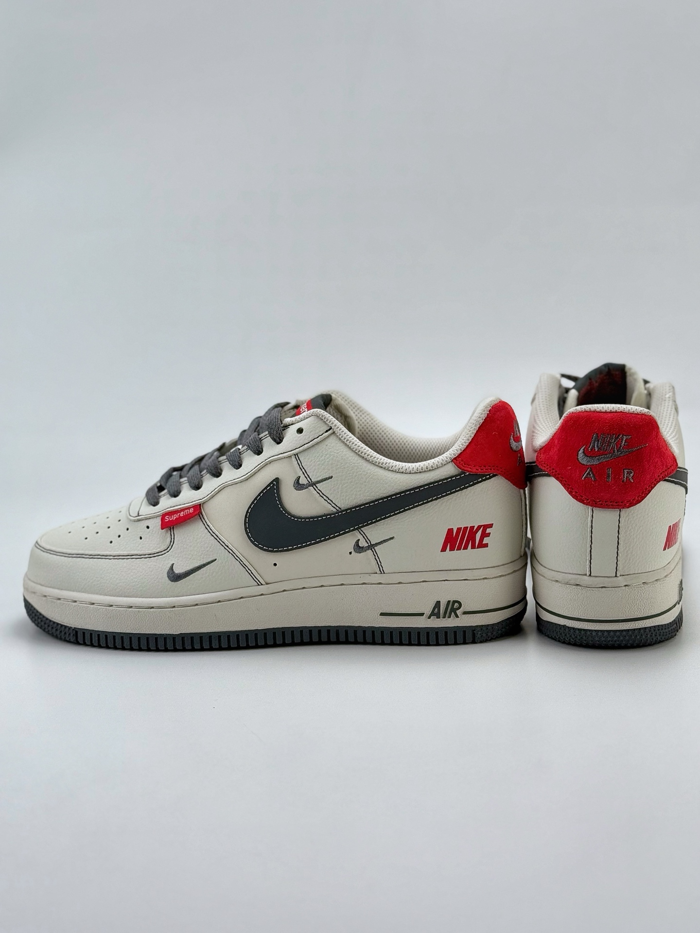 Nike Air Force 1 Low 07 x Supreme 白灰红三小钩满天星 KY8899-101
