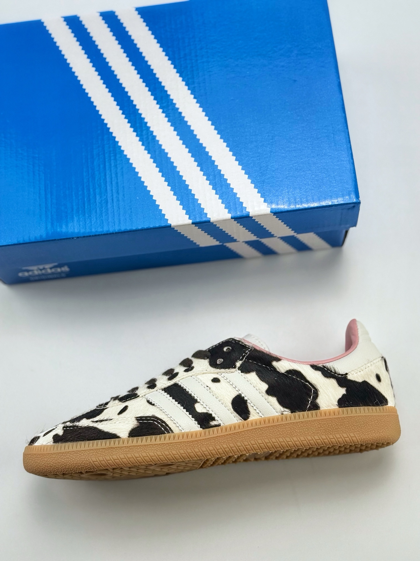 adidas originals Samba OG ”Cow Print” 灰白棕 JR1256