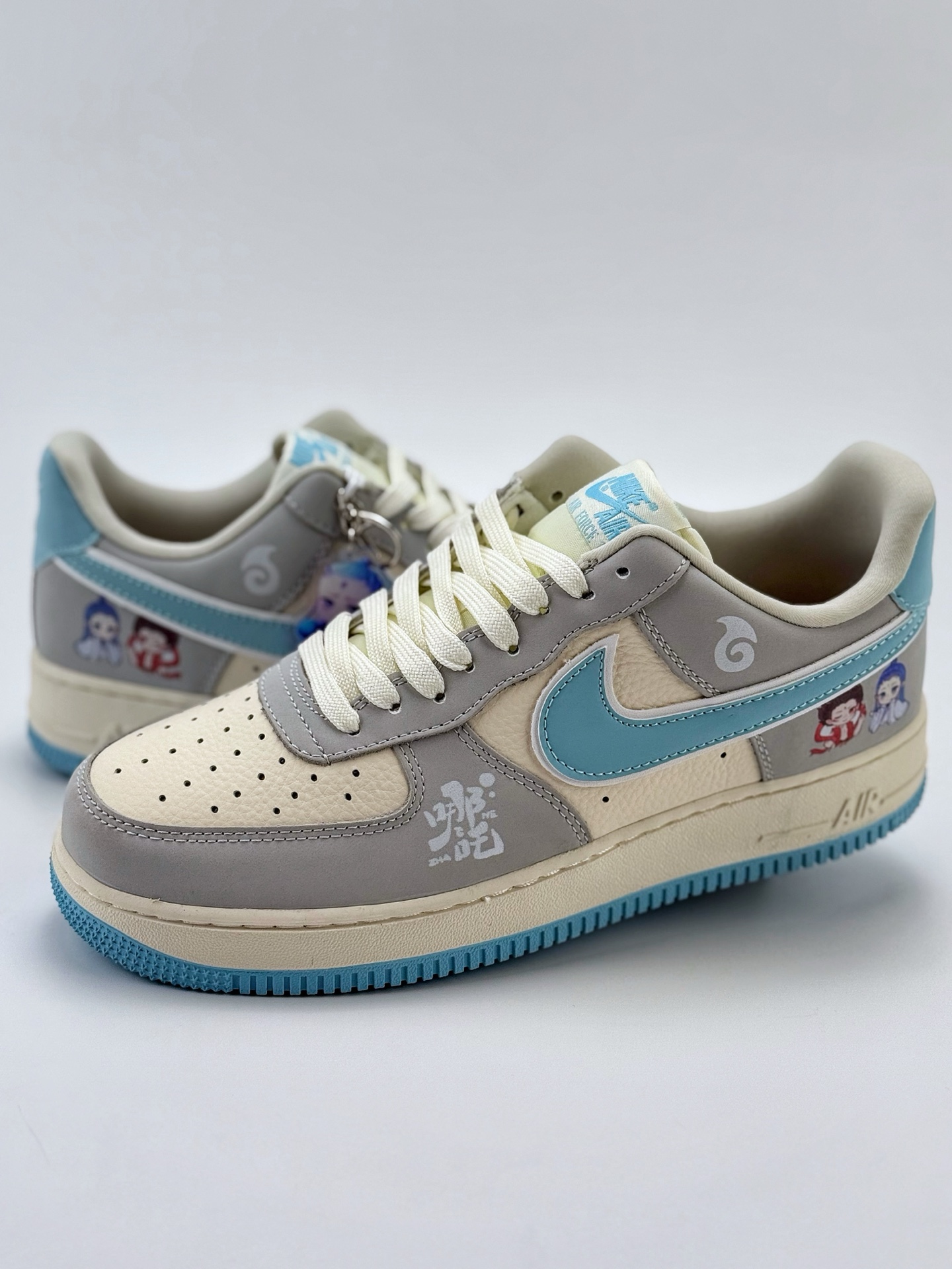Nike Air Force 1 Low 07 哪吒 白灰蓝涂鸦 DF0188-047