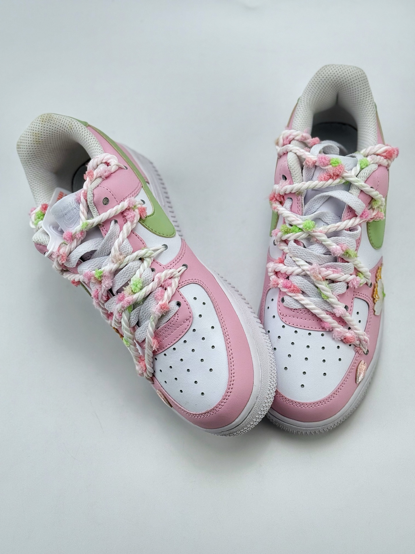 Nike Air Force 1 Low 07 白粉绿 涂鸦绑带 VV1999-013