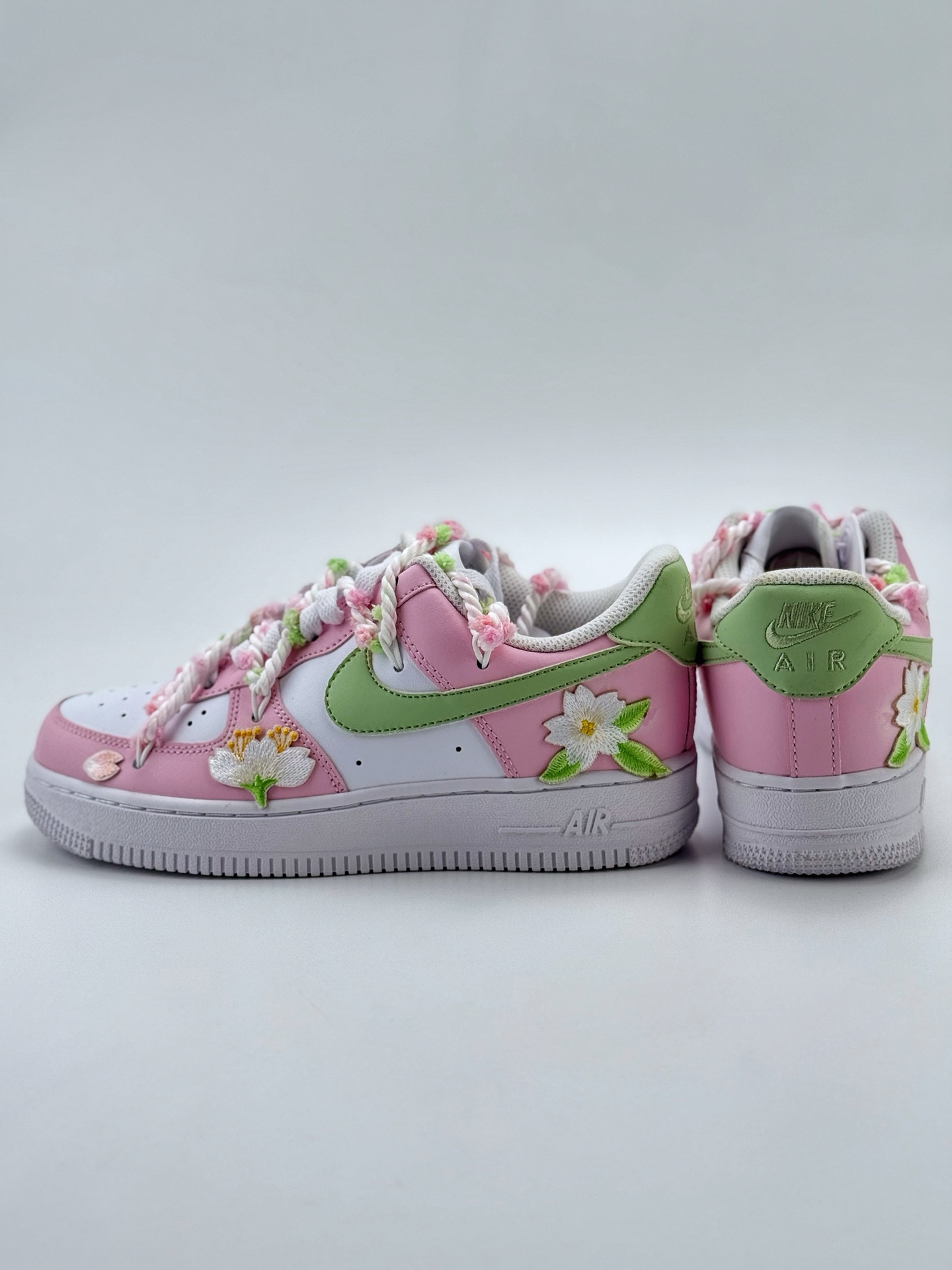 Nike Air Force 1 Low 07 白粉绿 涂鸦绑带 VV1999-013
