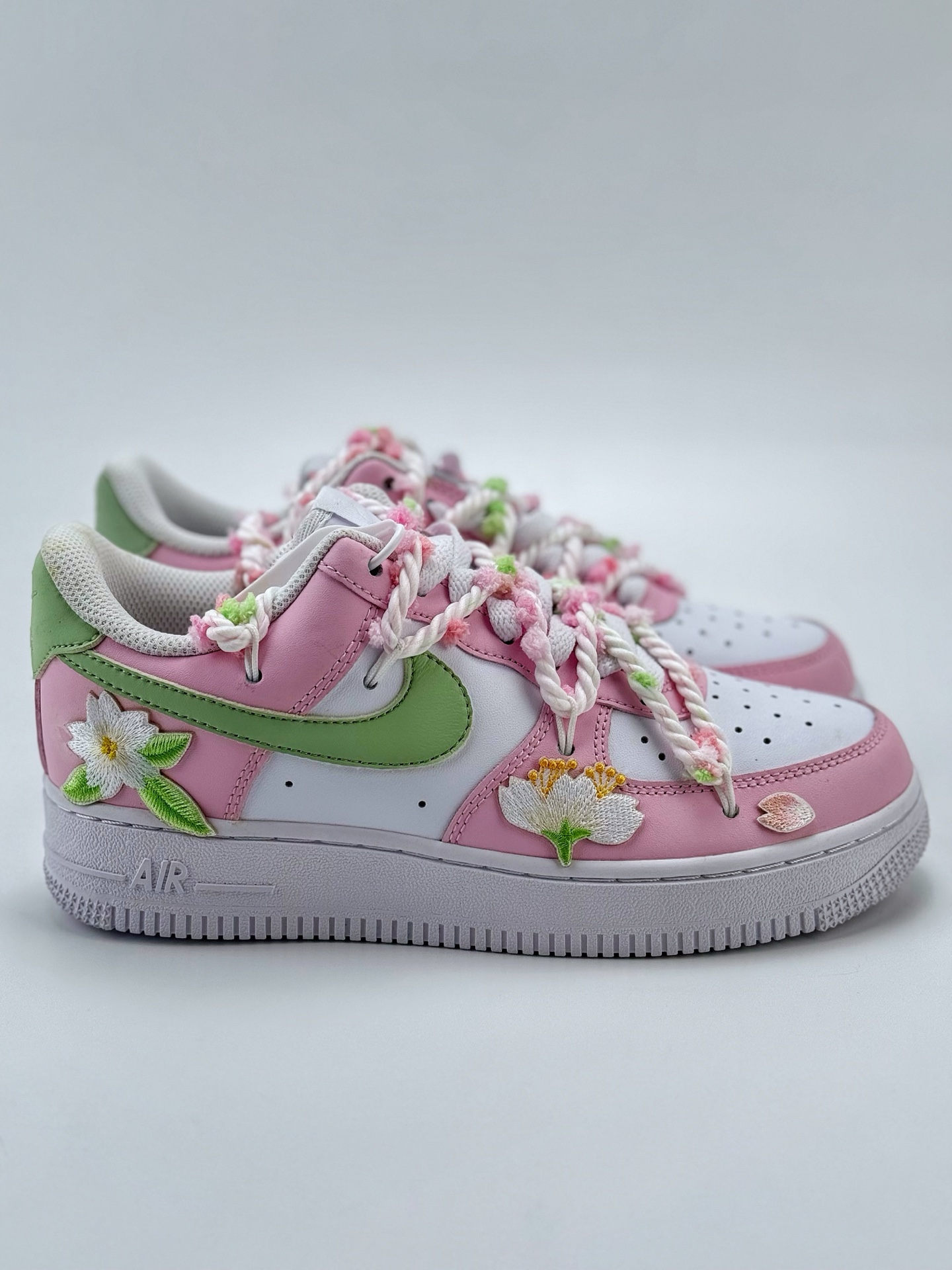 Nike Air Force 1 Low 07 白粉绿 涂鸦绑带 VV1999-013