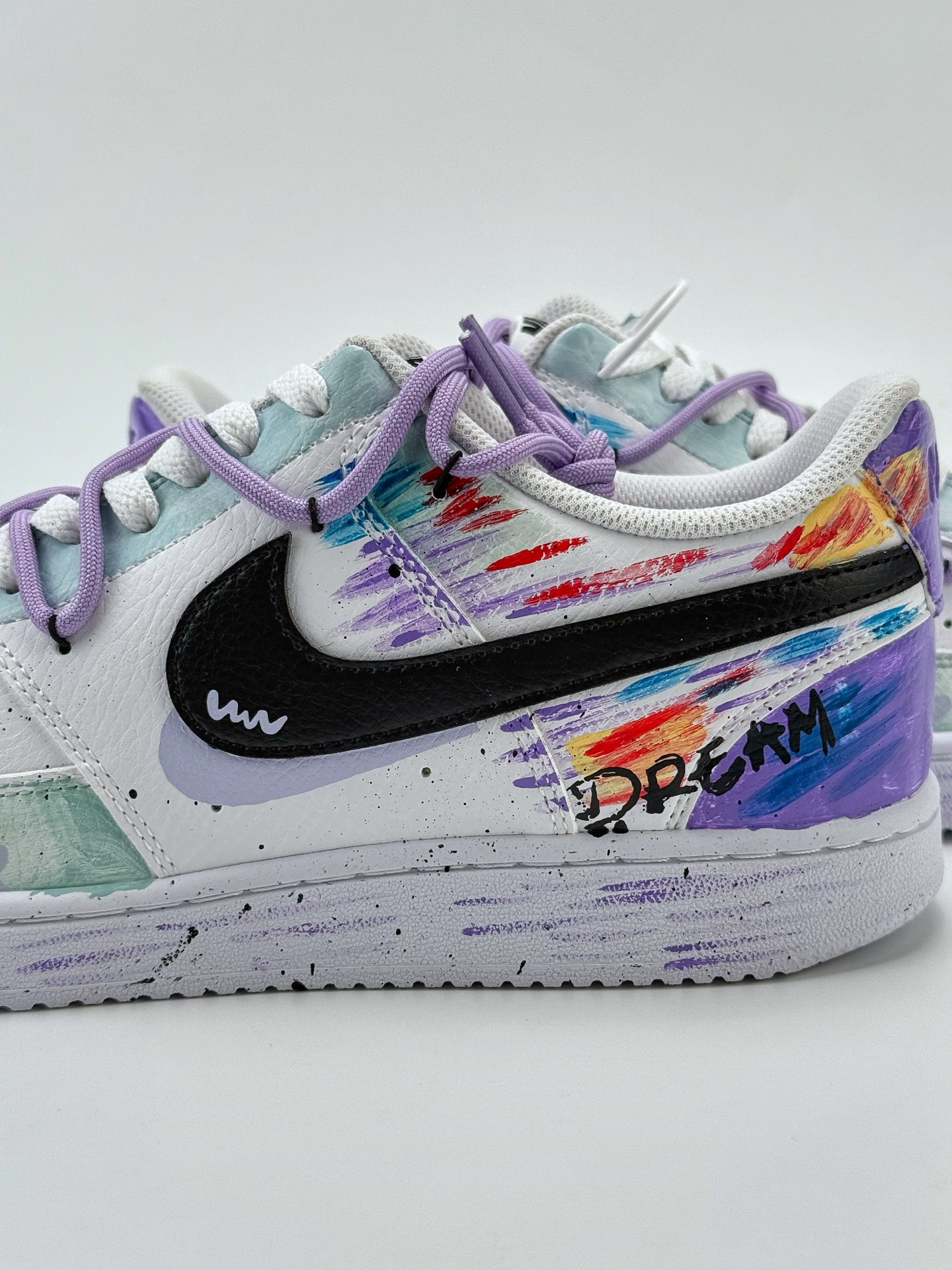 Nike Court Vision Low 元素周期 手绘涂鸦 渐变彩绘 蓝白紫 休闲运动板鞋 DH2978-101