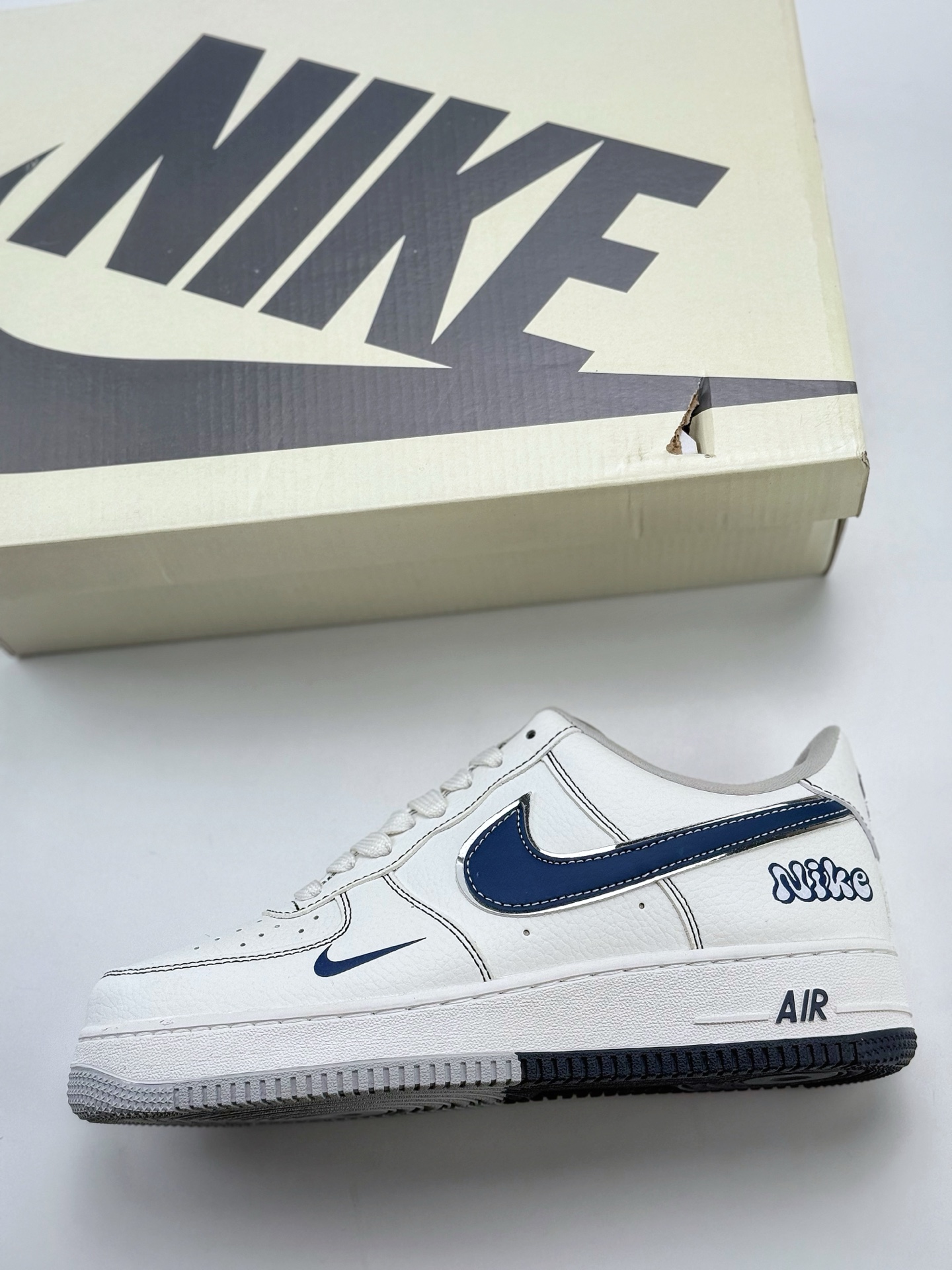 Nike Air Force 1 Low 07 白蓝缝线小钩 DQ6628-151