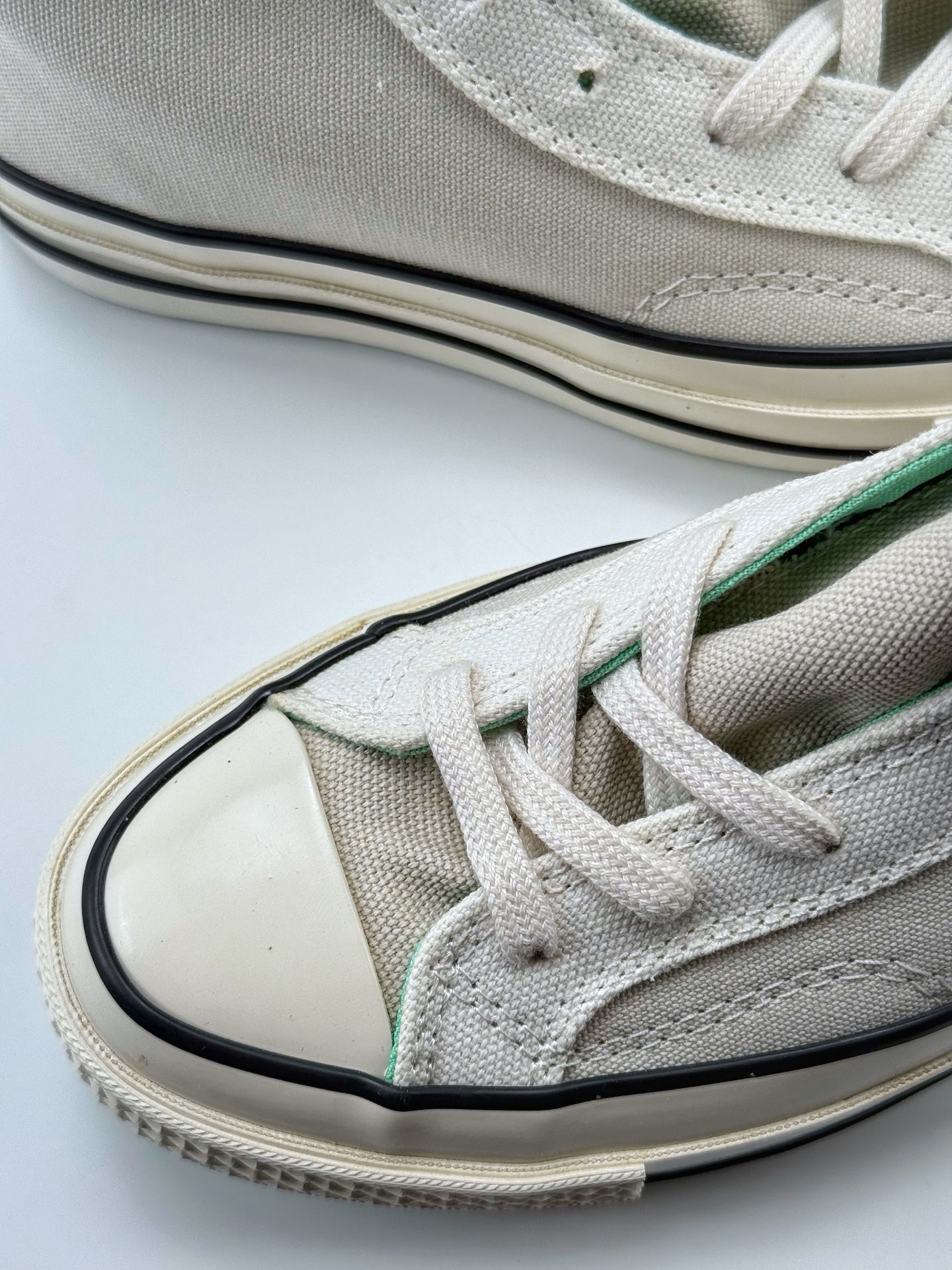 Converse Chuck 70s新款 当季新品 拼接白绿撞色帆布鞋 A00742C