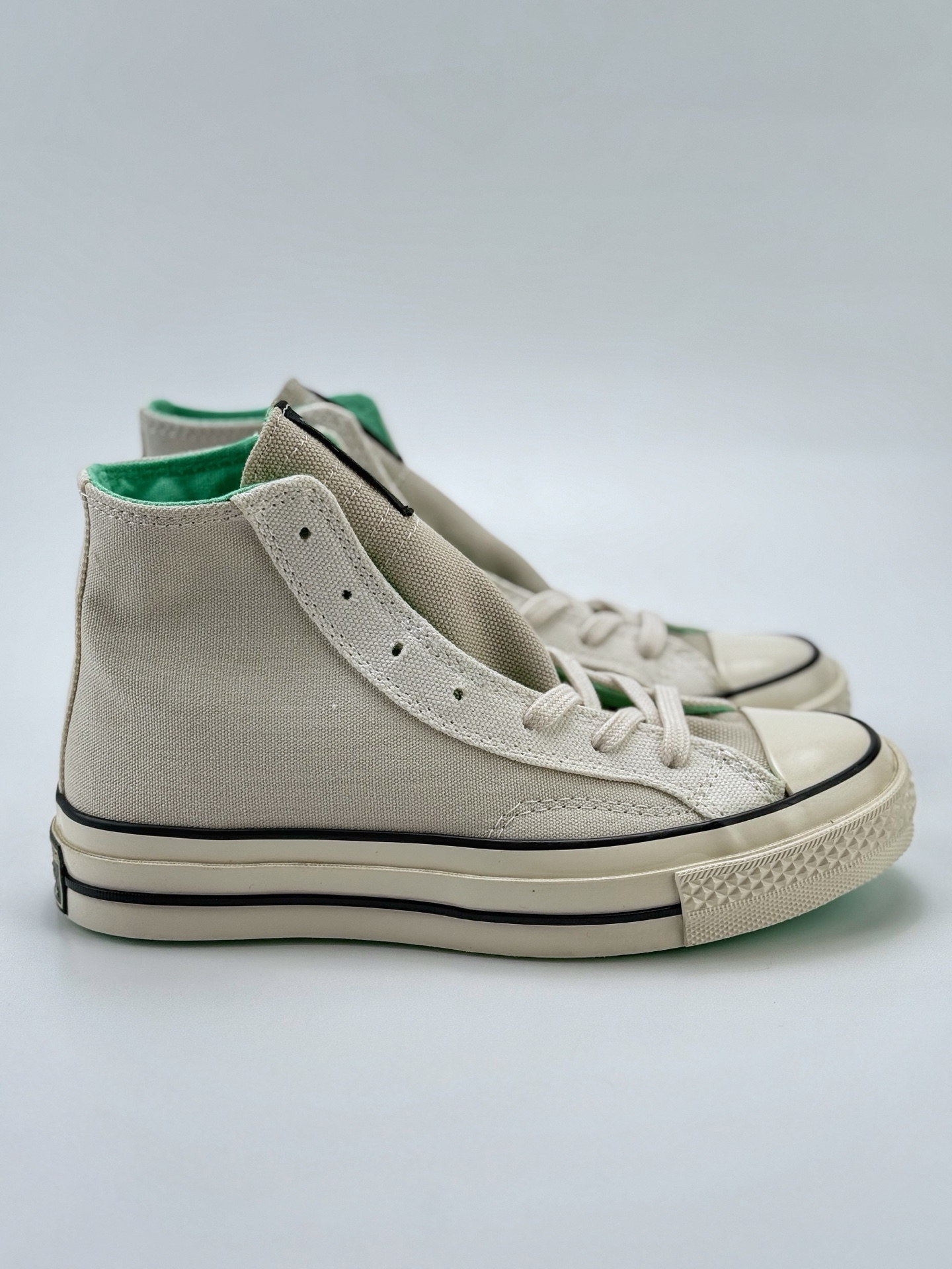 Converse Chuck 70s新款 当季新品 拼接白绿撞色帆布鞋 A00742C