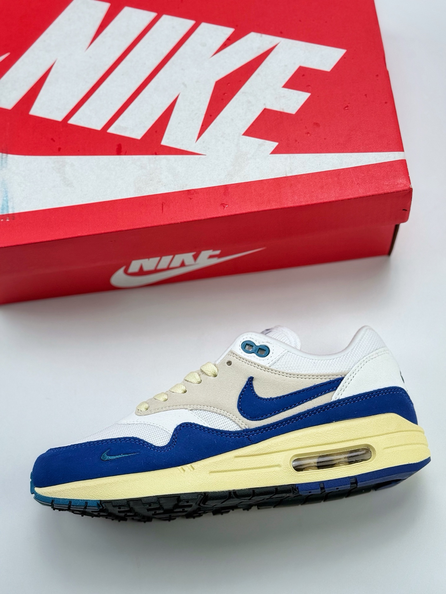 Nike Air Max 1 白宝蓝 复古休闲跑步鞋 FQ8048-133