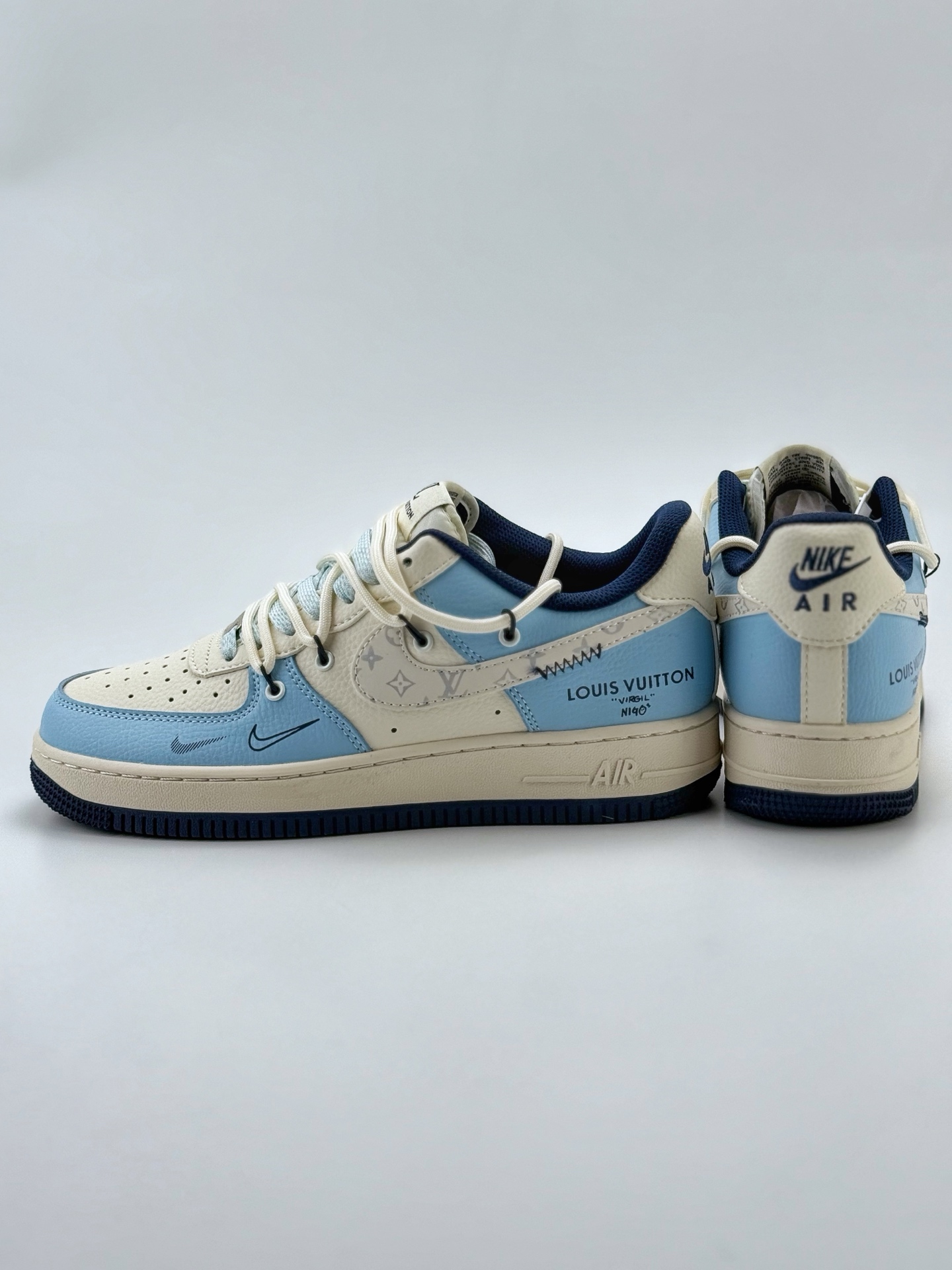 Nike Air Force 1 Low 07 x Louis Vuitton 白蓝小钩绑带 DM6868-058