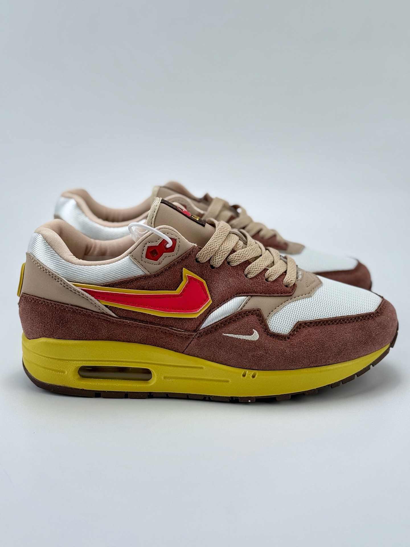 210 Nike Air Max 1 x SWOOSH ”Big Head Origins” 棕色 复古休闲跑步鞋  HV5776-200