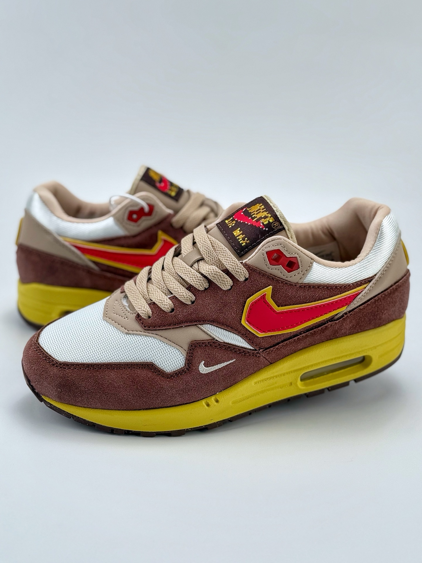 210 Nike Air Max 1 x SWOOSH ”Big Head Origins” 棕色 复古休闲跑步鞋  HV5776-200