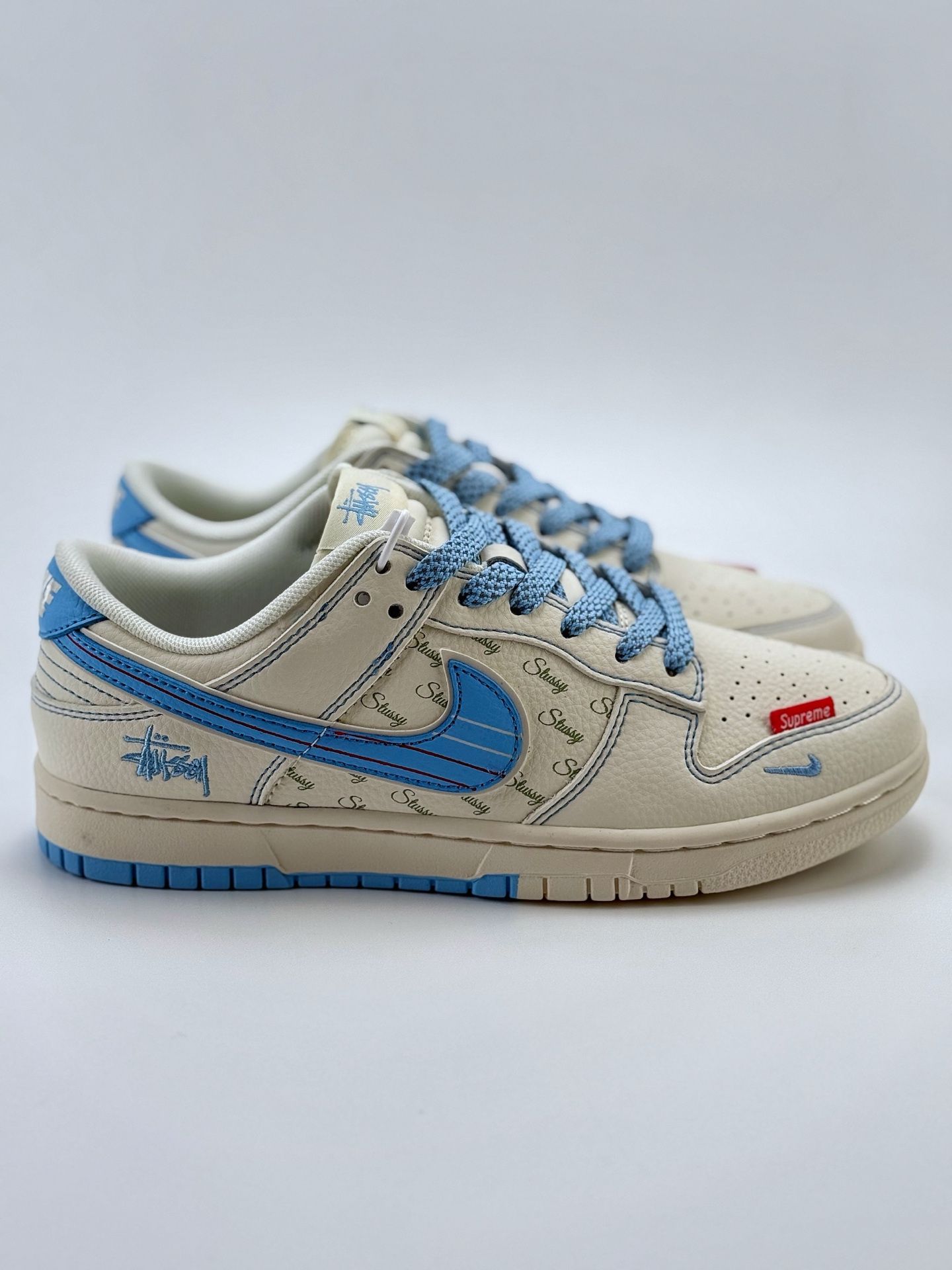 280 Nike SB Dunk Low x Stussy 白蓝小钩满天星  XS6089-534