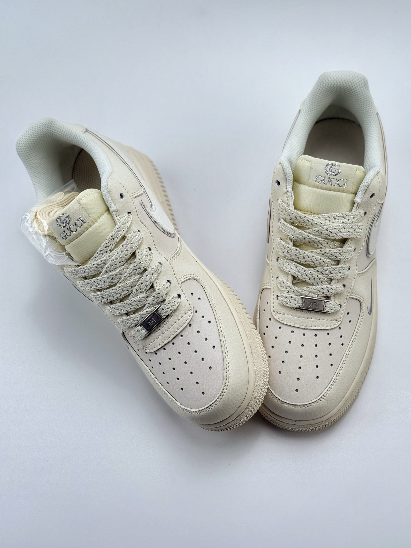 220 Nike Air Force 1 Low 07 x GUCCI 白银小钩满天星  QY6818-612