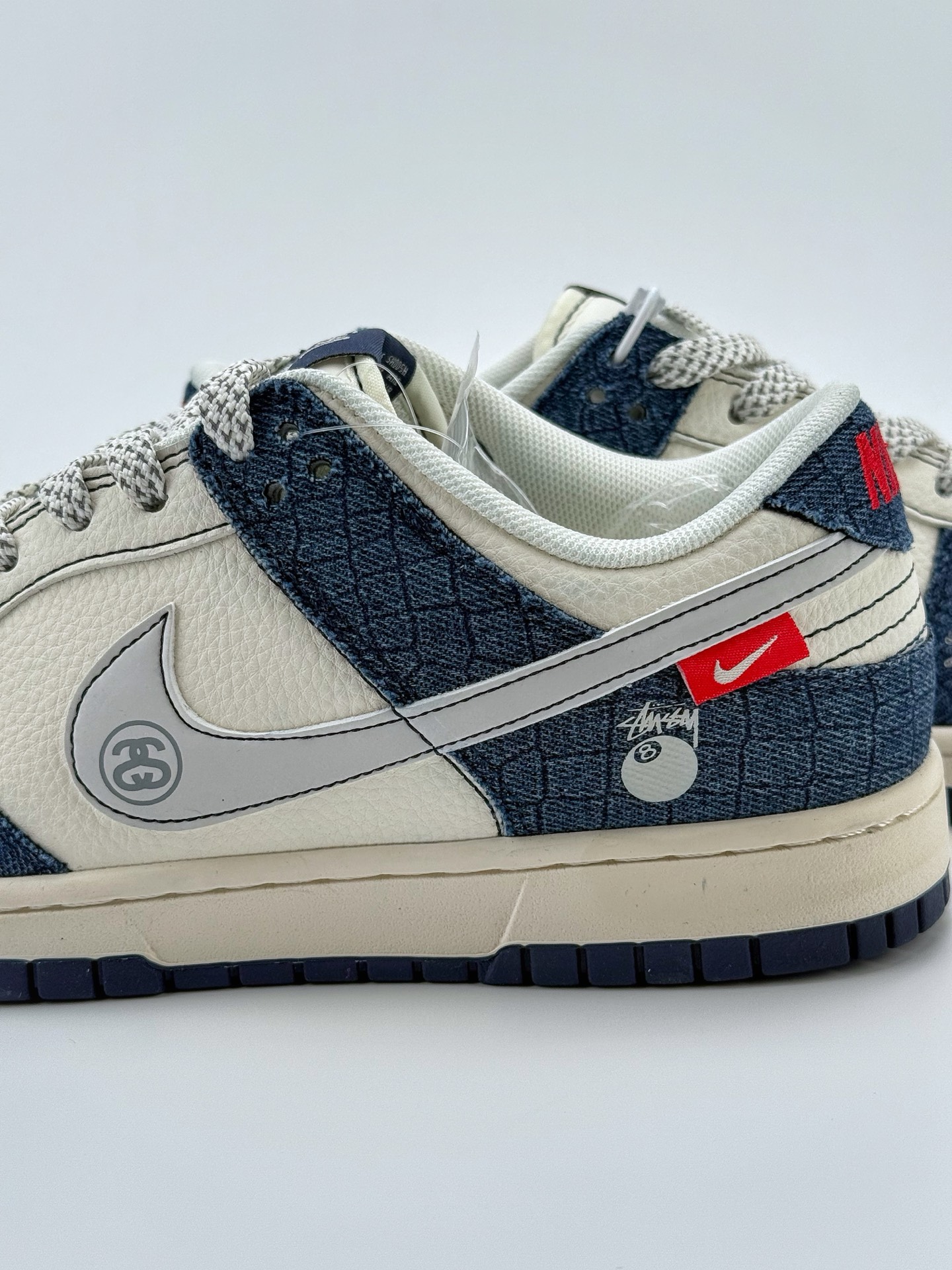 280 Nike SB Dunk Low x Stussy 白牛仔蓝小钩满天星  ZH2598-268
