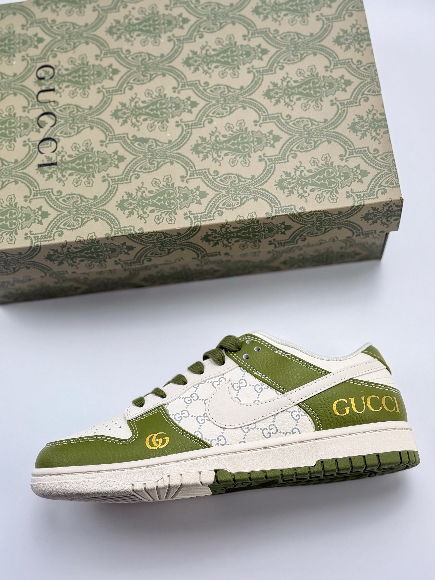 240 Nike SB Dunk Low x GUCCI 白绿  SD6868-106