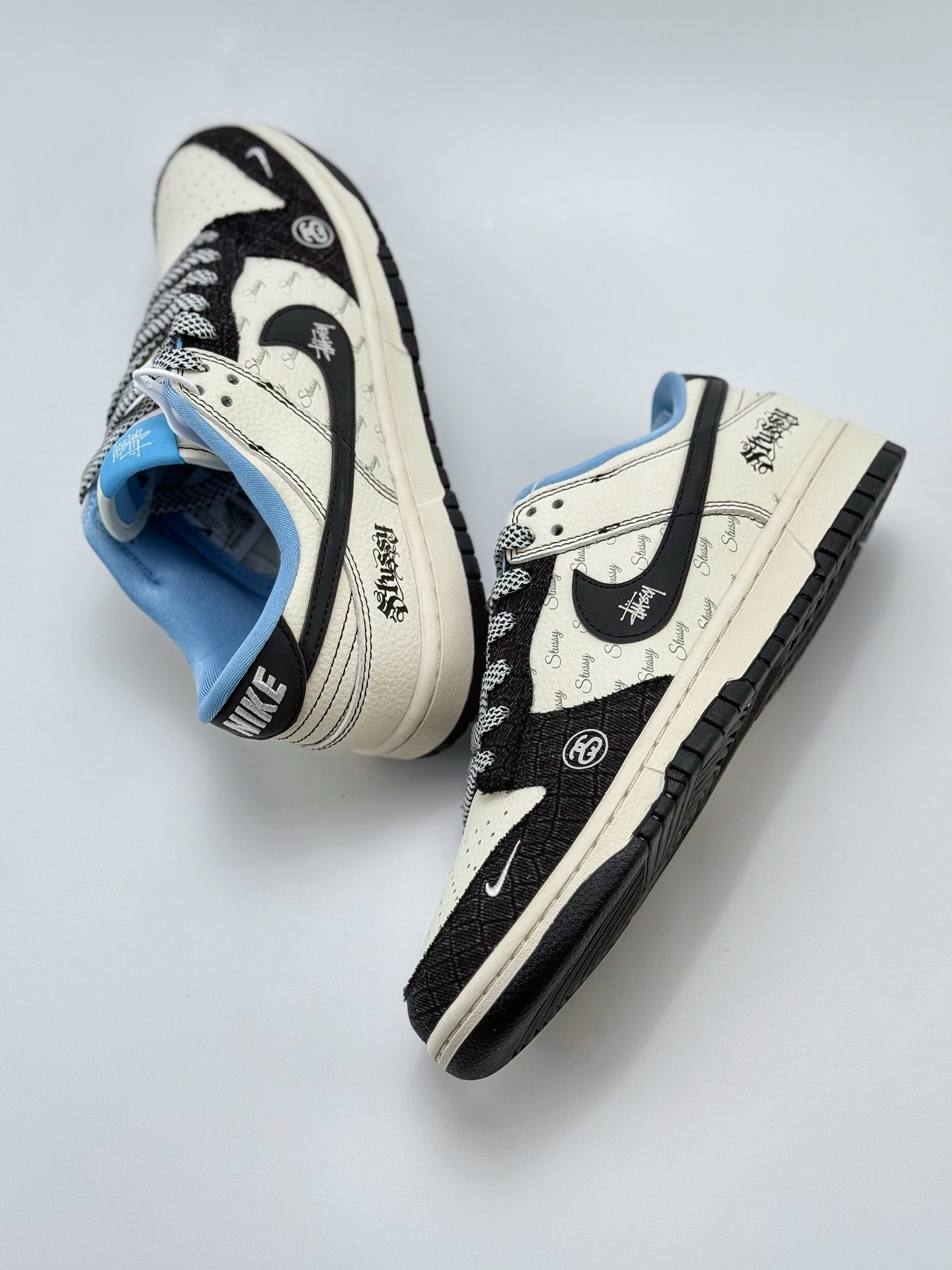 280 Nike SB Dunk Low x Stussy 白黑小钩满天星  ZH2598-267