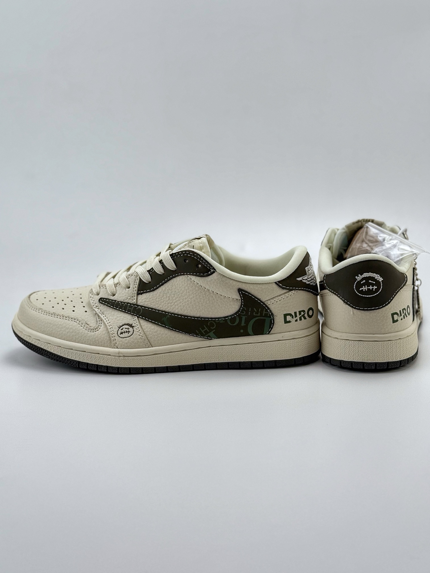 280 Travis Scott x Nike Air Jordan 1 Low x DIOR Air Jordan 1 Low 反转白绿倒钩 LD2025-006