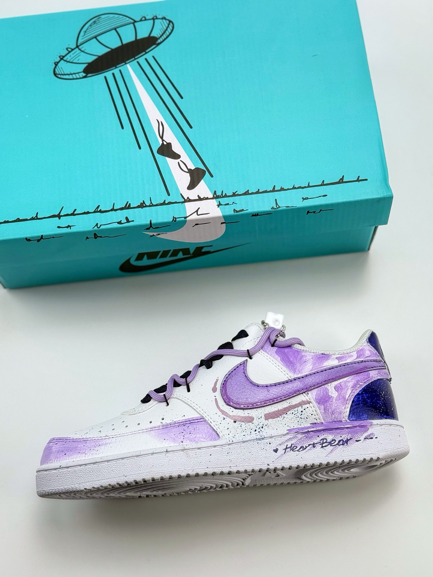 260 Nike Court Vision Low 坠落银河 梦幻 浪漫主义 扎染渐变 紫 休闲运动板鞋 DH2987-066