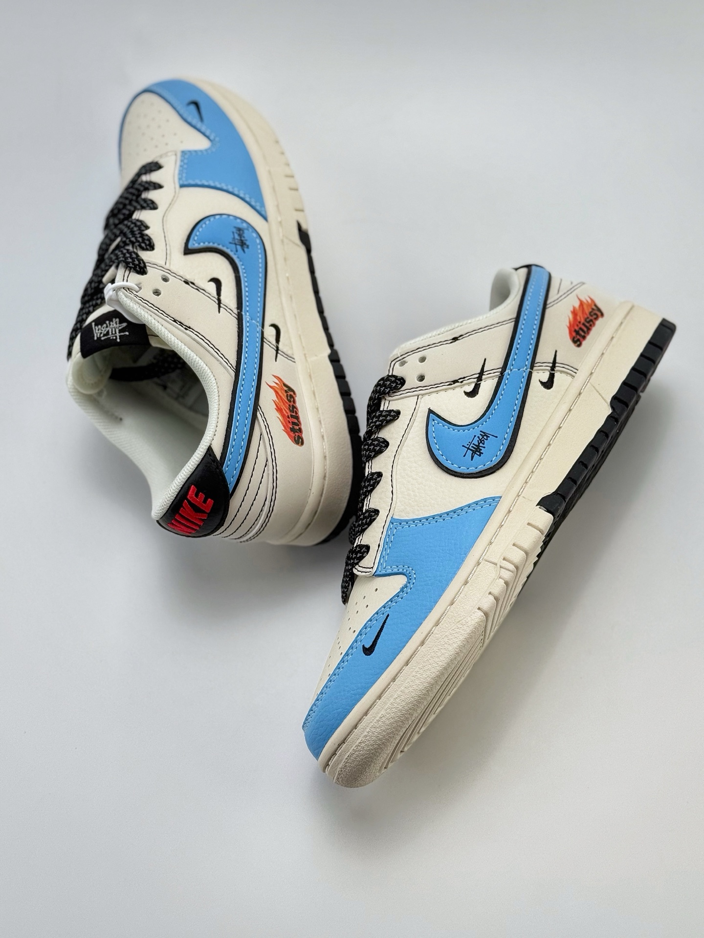 280 Nike SB Dunk Low x Stussy 白蓝小钩满天星  ZH2598-225