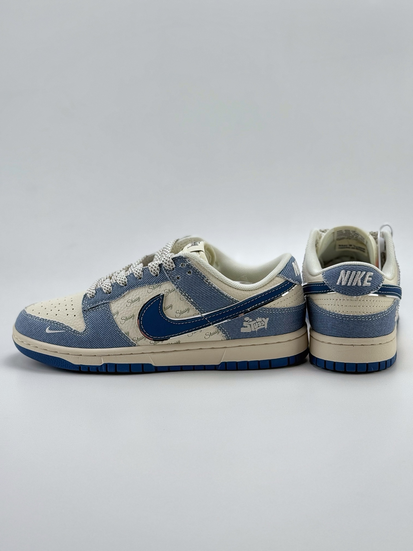 280 Nike SB Dunk Low x Stussy 白蓝牛仔小钩满天星  JJ2508-562