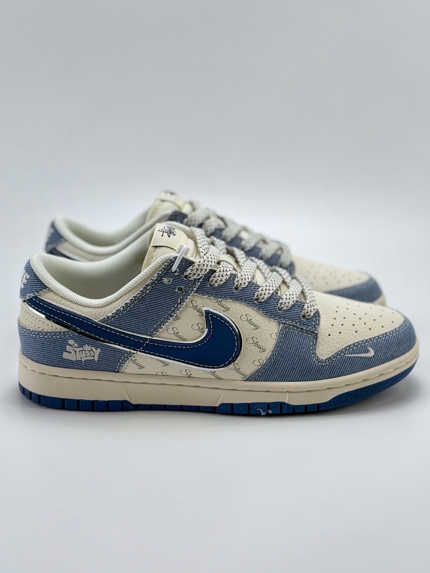 280 Nike SB Dunk Low x Stussy 白蓝牛仔小钩满天星  JJ2508-562