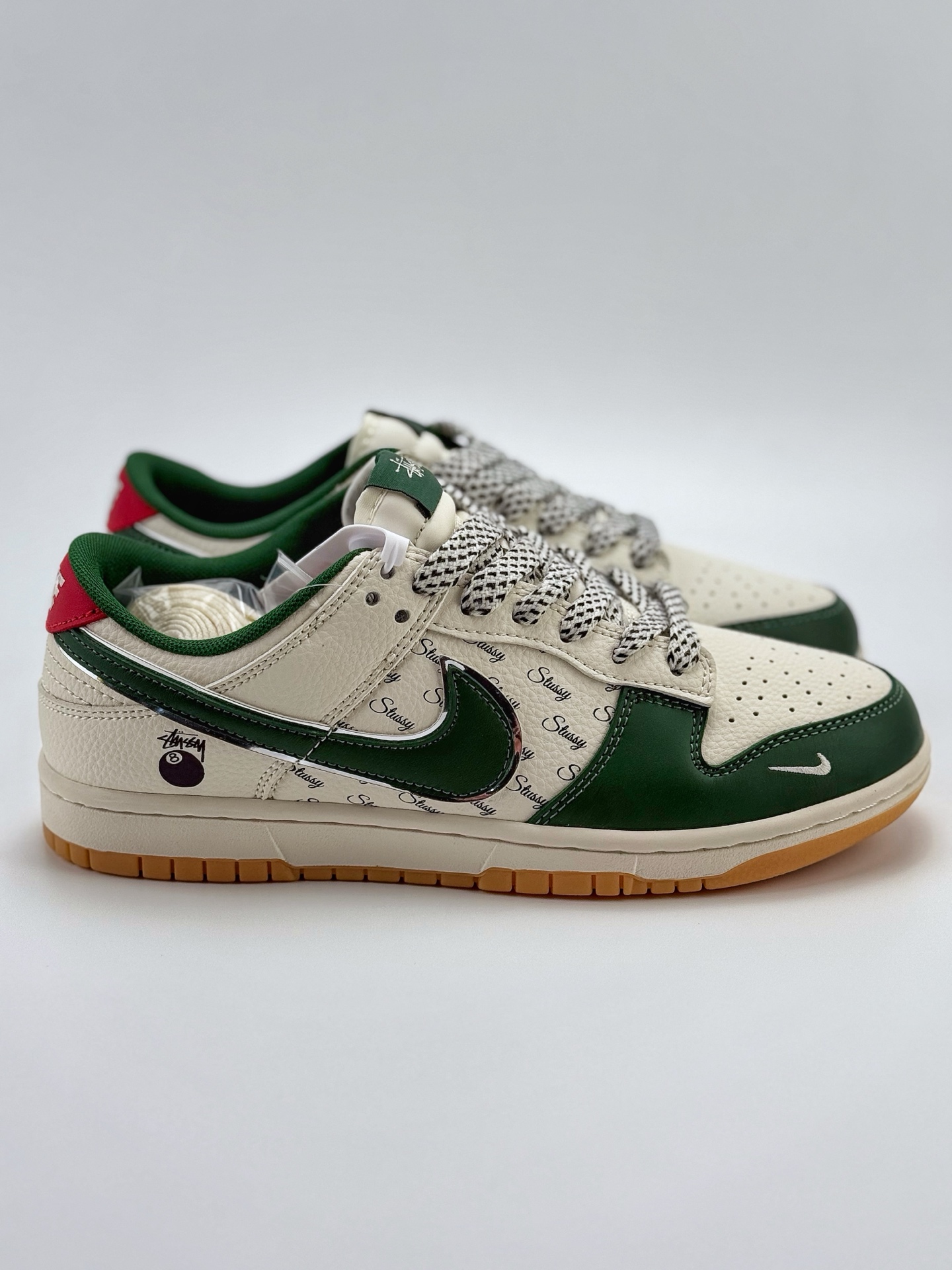 240 Nike SB Dunk Low x Stussy 白绿小钩满天星  SD6868-101